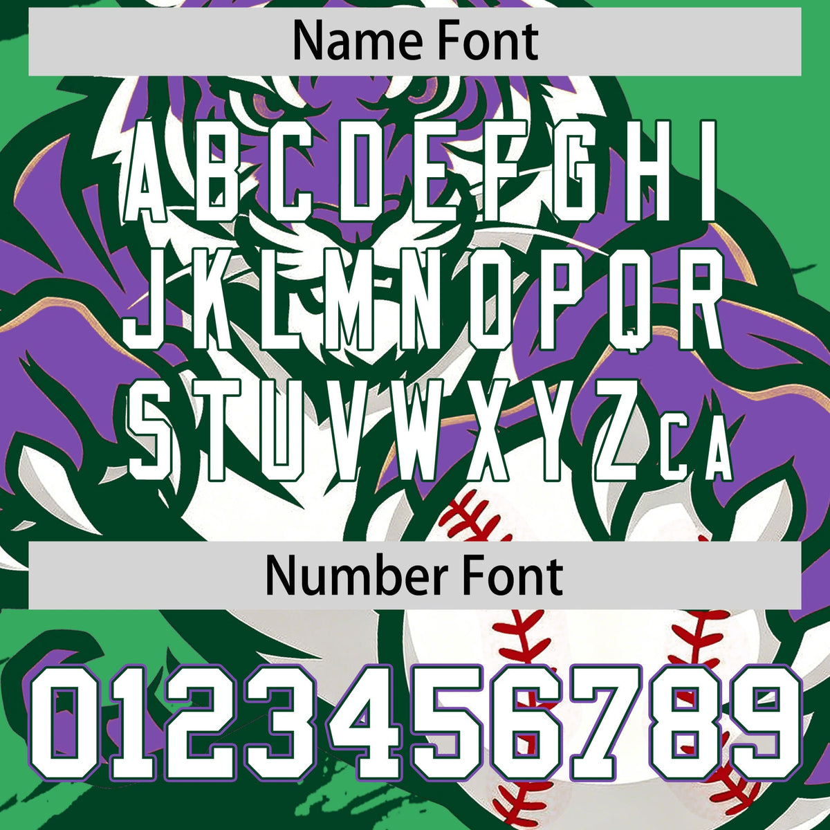 Custom Neon Green Dark Green White Full-Snap Graffiti Pattern Tiger Graffiti Jersey Baseball Jersey| KXKSHOP