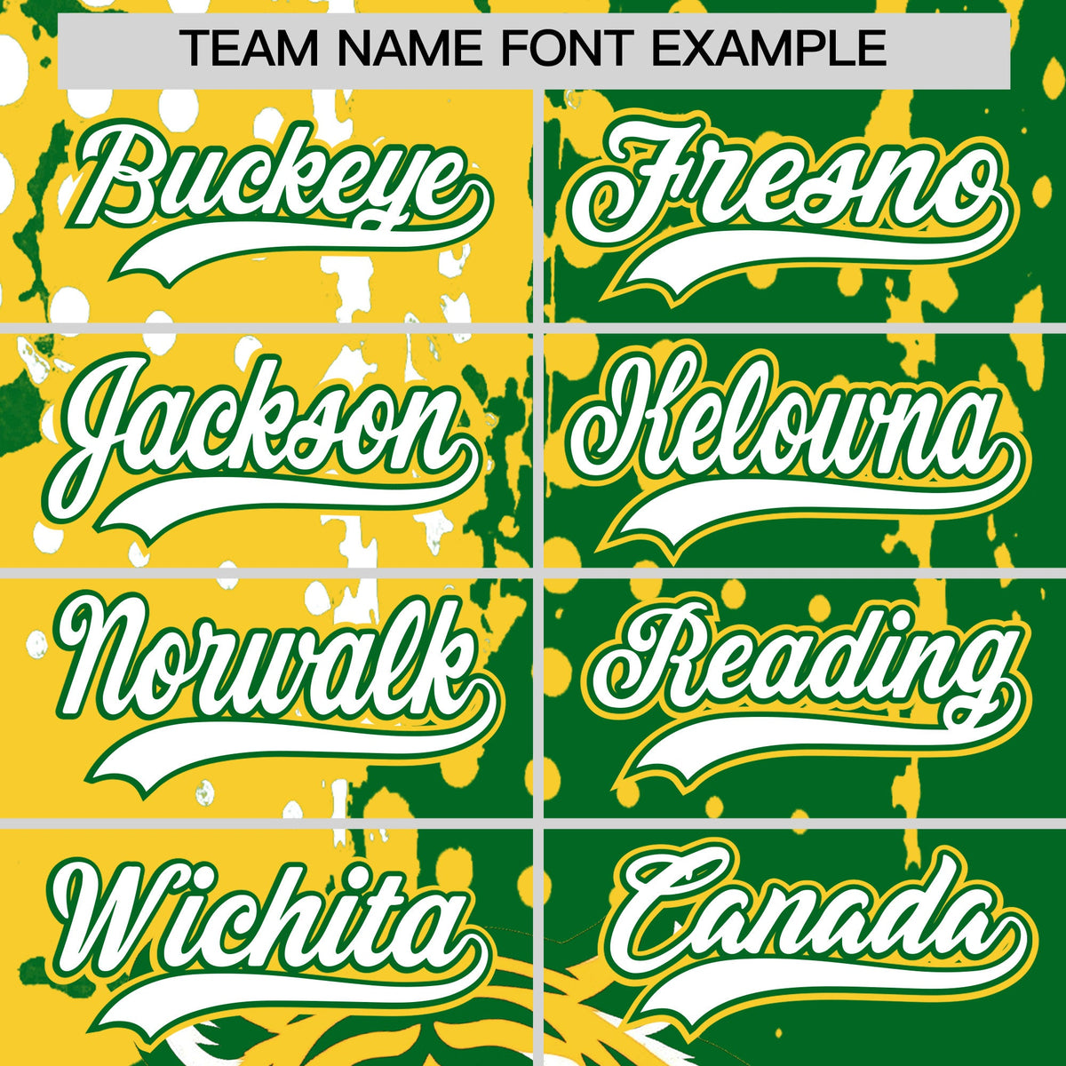 Custom Kelly Green Gold White Full-Snap Graffiti Pattern Tiger Graffiti Jersey Baseball Jersey| KXKSHOP