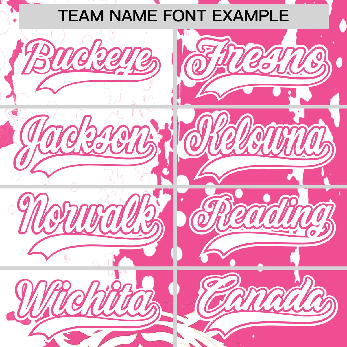 Custom White Pink Full-Snap Graffiti Pattern Tiger Graffiti Jersey Baseball Jersey| KXKSHOP