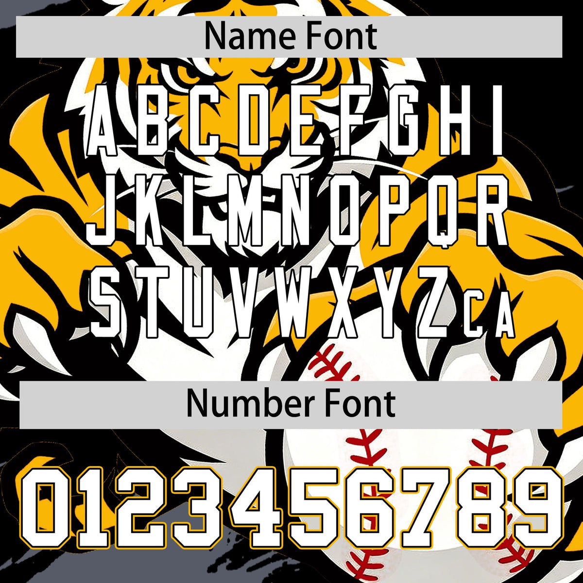 Custom Black Gold Gray Full-Snap Graffiti Pattern Tiger Graffiti Jersey Baseball Jersey| KXKSHOP