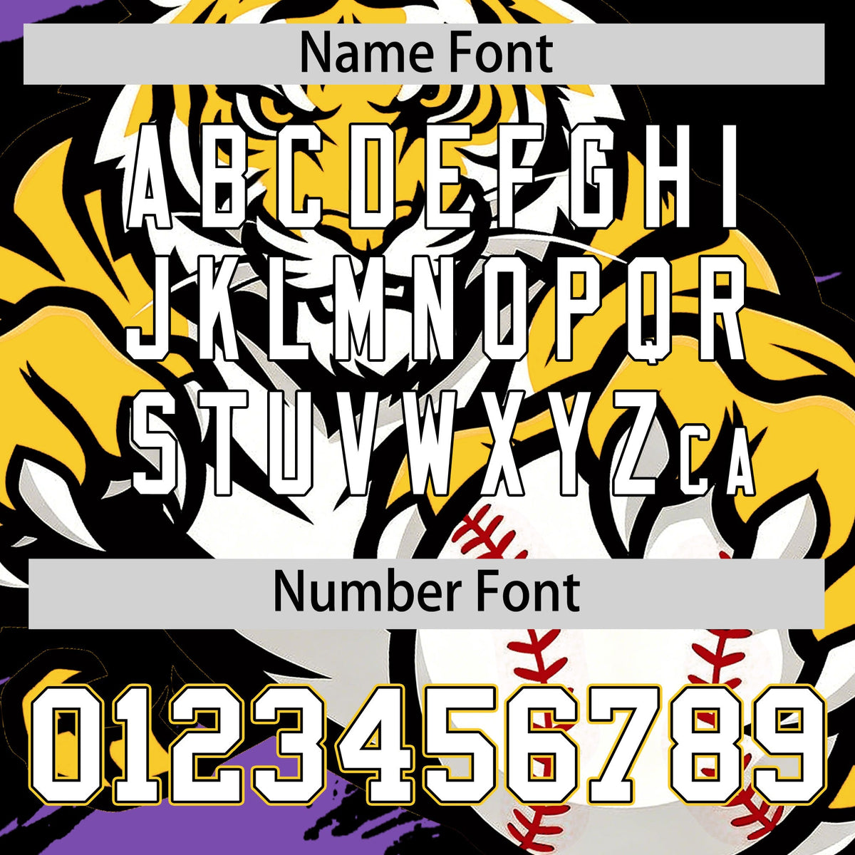 Custom Black Gold White Full-Snap Graffiti Pattern Tiger Graffiti Jersey Baseball Jersey| KXKSHOP