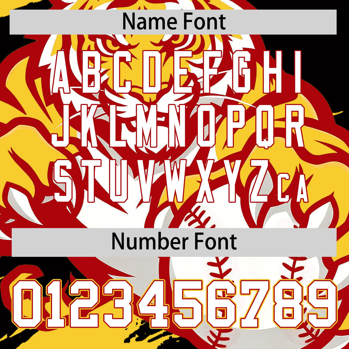 Custom Black Red Gold Full-Snap Graffiti Pattern Tiger Graffiti Jersey Baseball Jersey| KXKSHOP