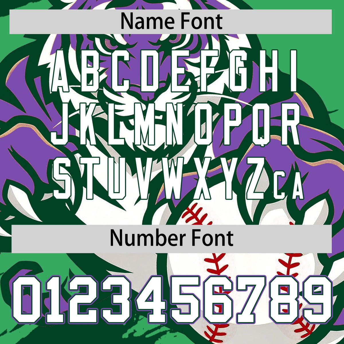 Custom Neon Green Dark Green White Full-Snap Graffiti Pattern Tiger Graffiti Jersey Baseball Jersey| KXKSHOP