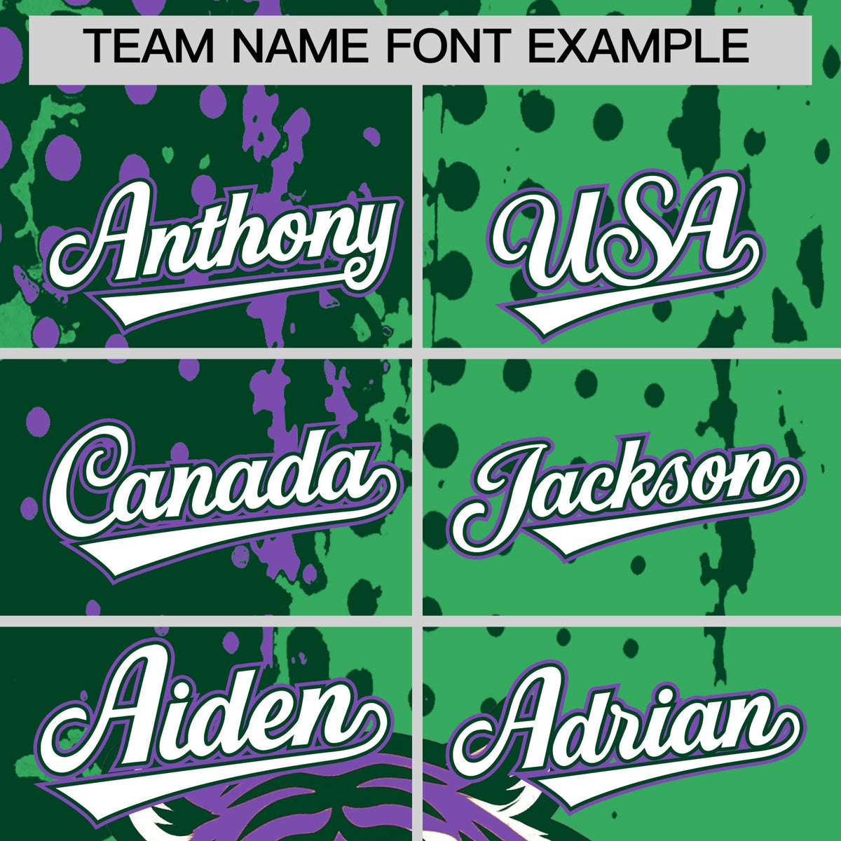Custom Neon Green Dark Green White Full-Snap Graffiti Pattern Tiger Graffiti Jersey Baseball Jersey| KXKSHOP