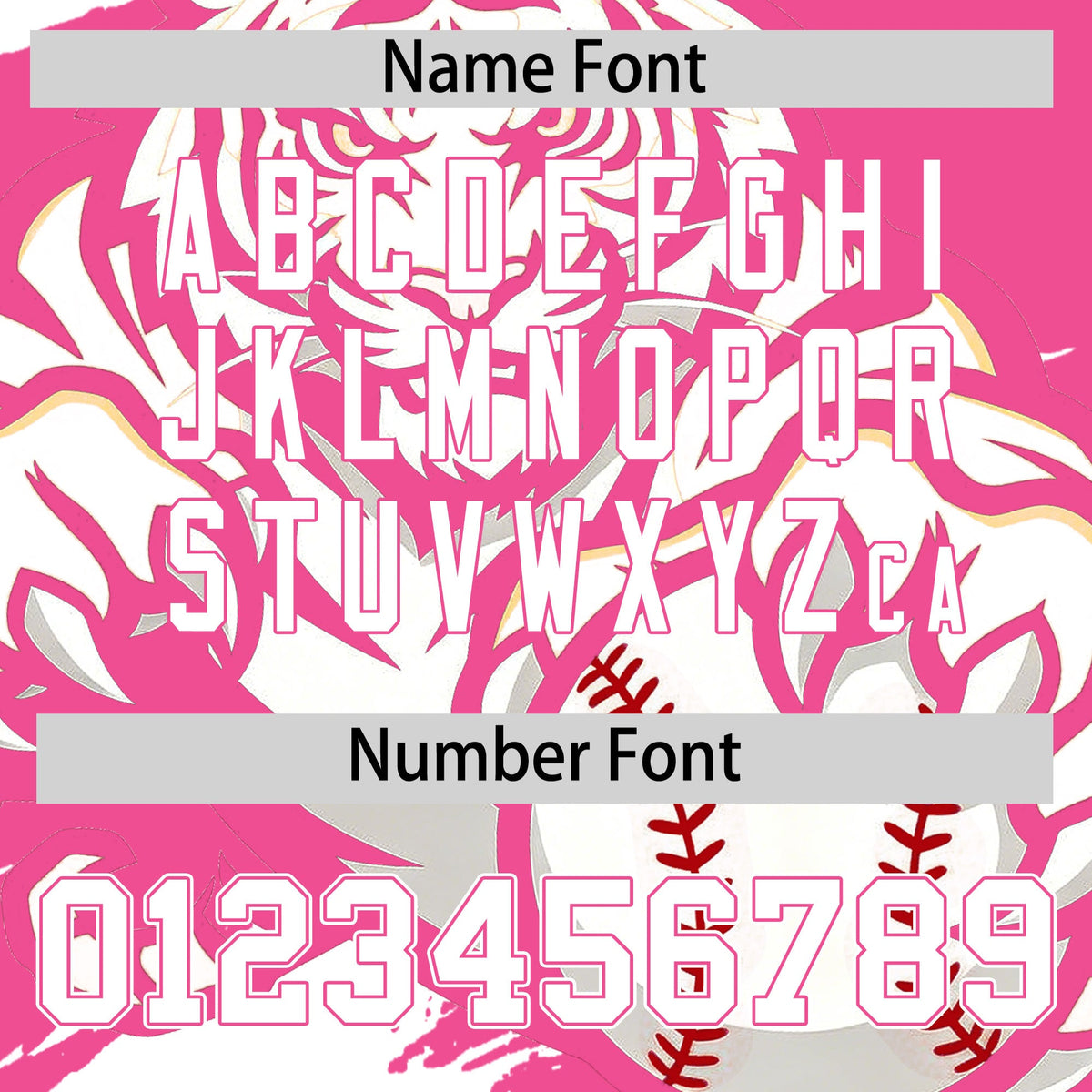 Custom White Pink Full-Snap Graffiti Pattern Tiger Graffiti Jersey Baseball Jersey| KXKSHOP