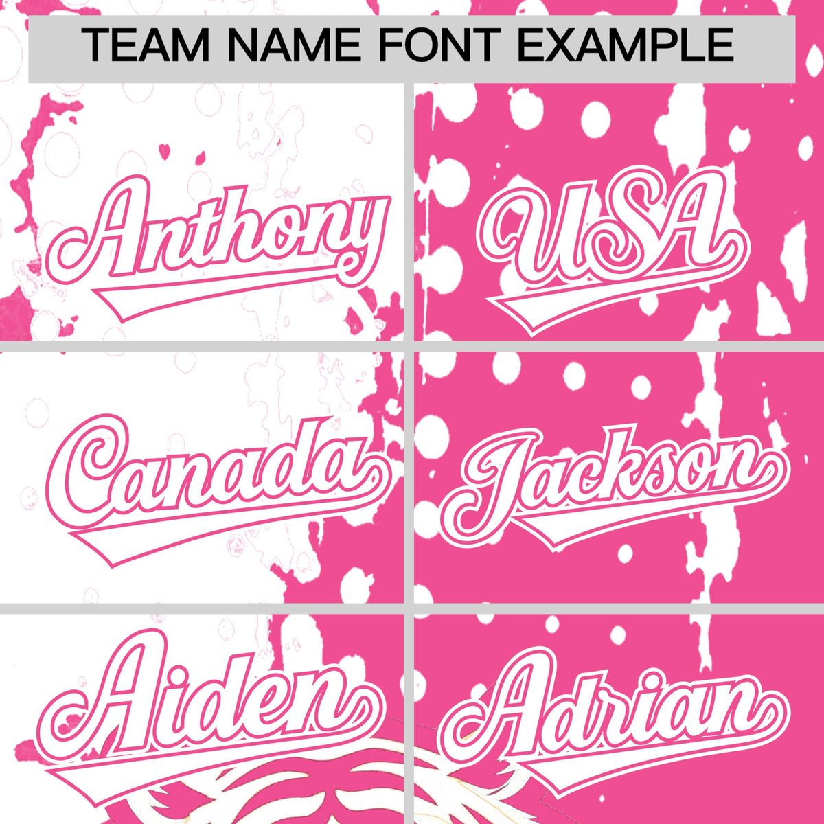 Custom White Pink Full-Snap Graffiti Pattern Tiger Graffiti Jersey Baseball Jersey| KXKSHOP