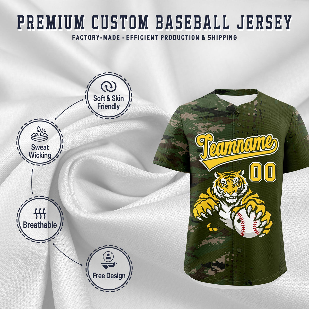 Custom Royal Blue White Red Full-Snap Graffiti Pattern Tiger Graffiti Jersey Baseball Jersey| KXKSHOP
