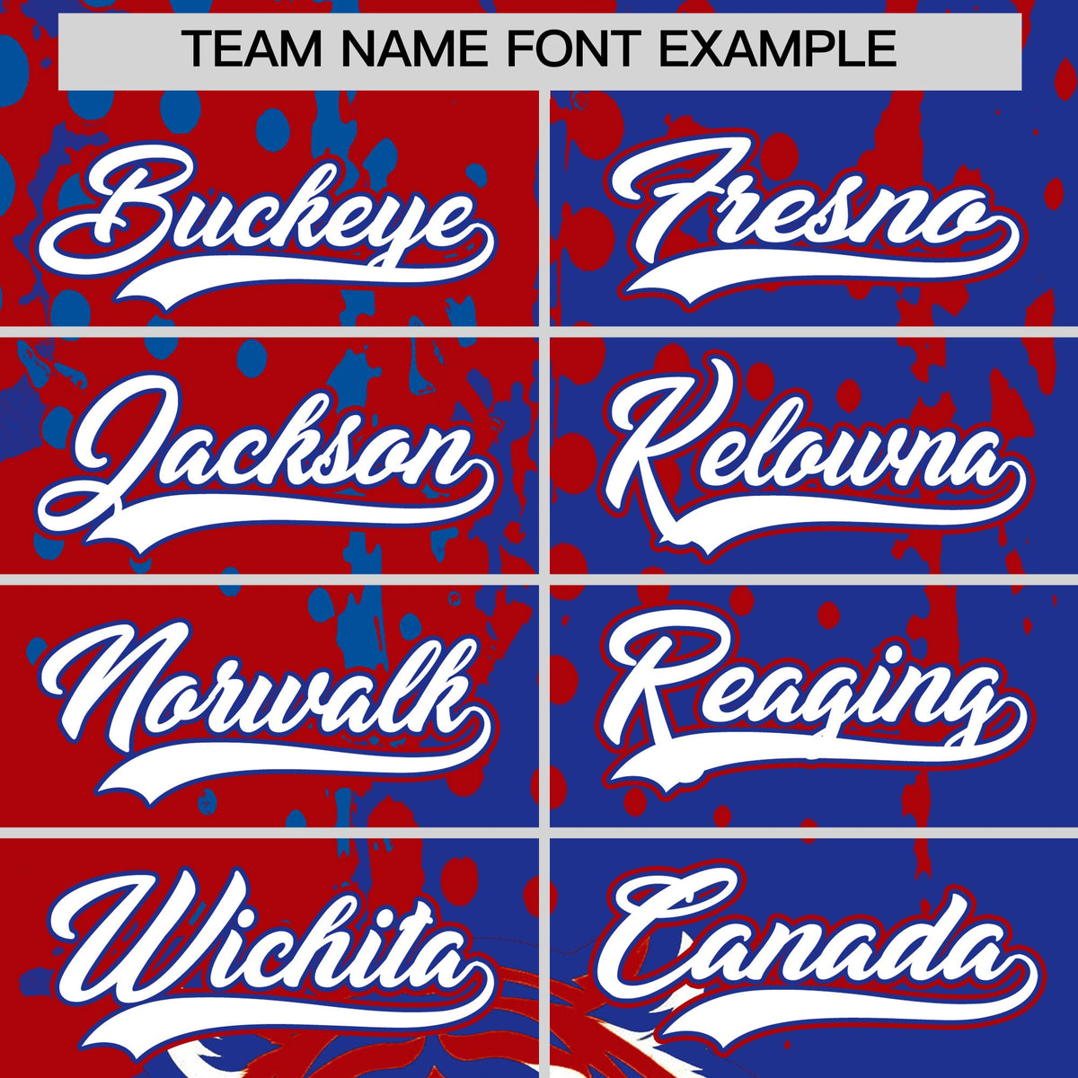 Custom Royal Blue Red Royal Full-Snap Graffiti Pattern Tiger Graffiti Jersey Baseball Jersey| KXKSHOP