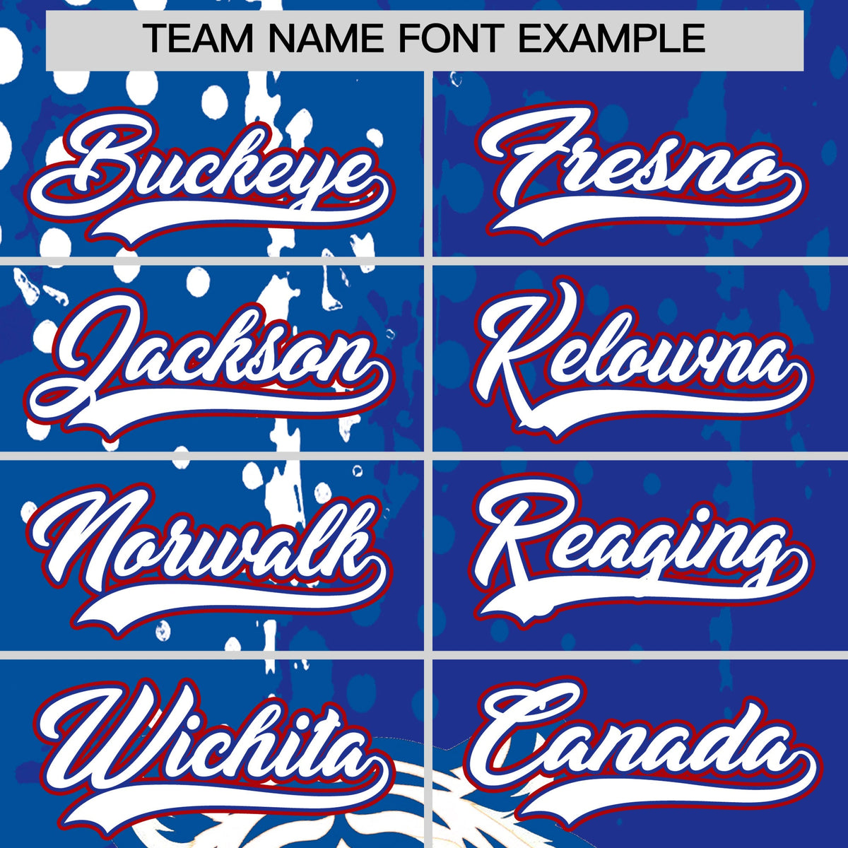 Custom Royal Blue White Royal Full-Snap Graffiti Pattern Tiger Graffiti Jersey Baseball Jersey| KXKSHOP