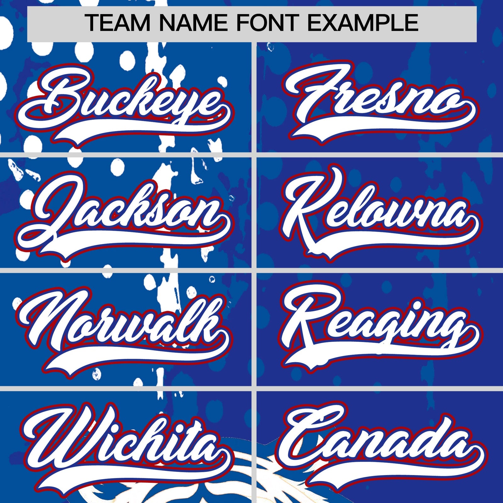 Custom Royal Blue White Royal Full-Snap Graffiti Pattern Tiger Graffiti Jersey Baseball Jersey| KXKSHOP