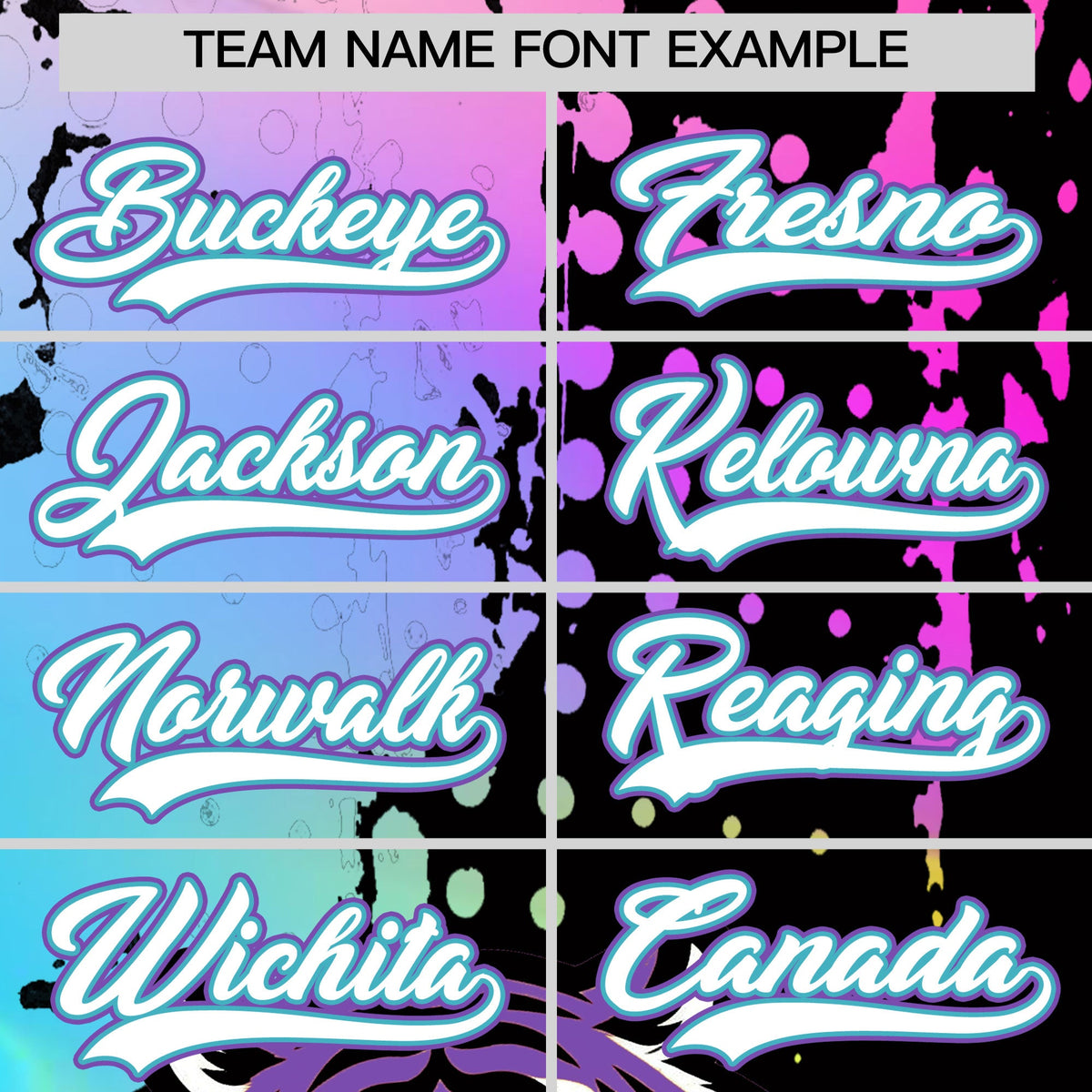 Custom Black White Sky Blue Full-Snap Graffiti Pattern Tiger Graffiti Jersey Baseball Jersey| KXKSHOP