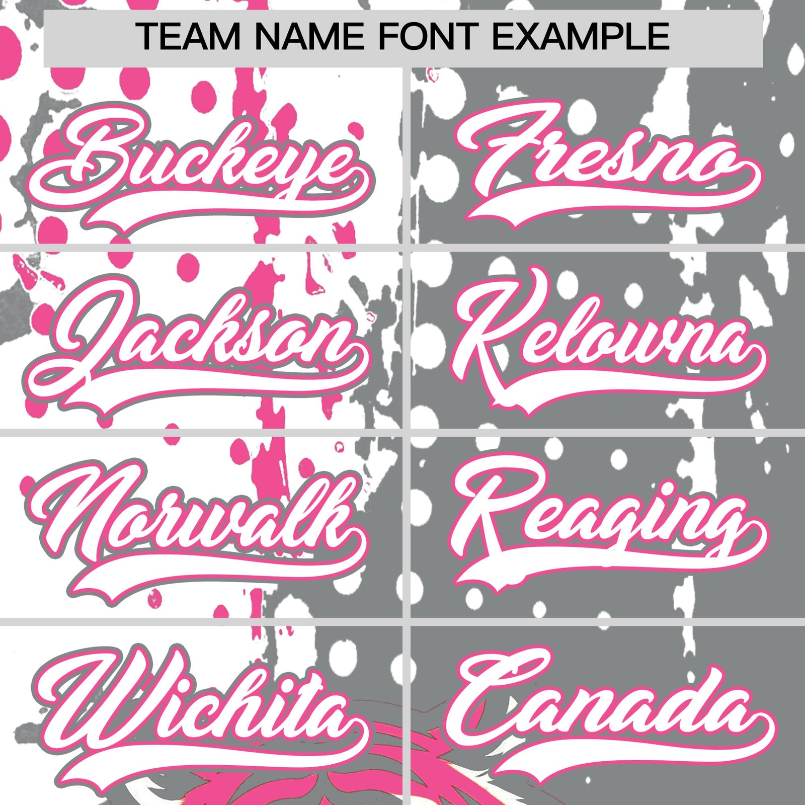 Custom Gray White Pink Full-Snap Graffiti Pattern Tiger Graffiti Jersey Baseball Jersey| KXKSHOP