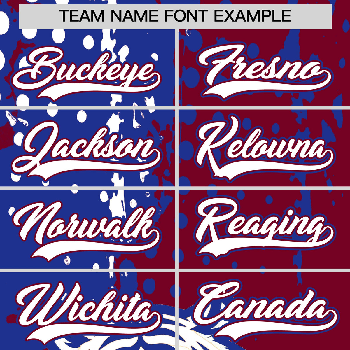 Custom Crimson Royal Blue White Full-Snap Graffiti Pattern Tiger Graffiti Jersey Baseball Jersey| KXKSHOP