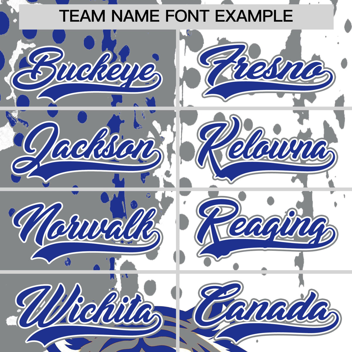 Custom White Gray Royal Blue Full-Snap Graffiti Pattern Tiger Graffiti Jersey Baseball Jersey| KXKSHOP