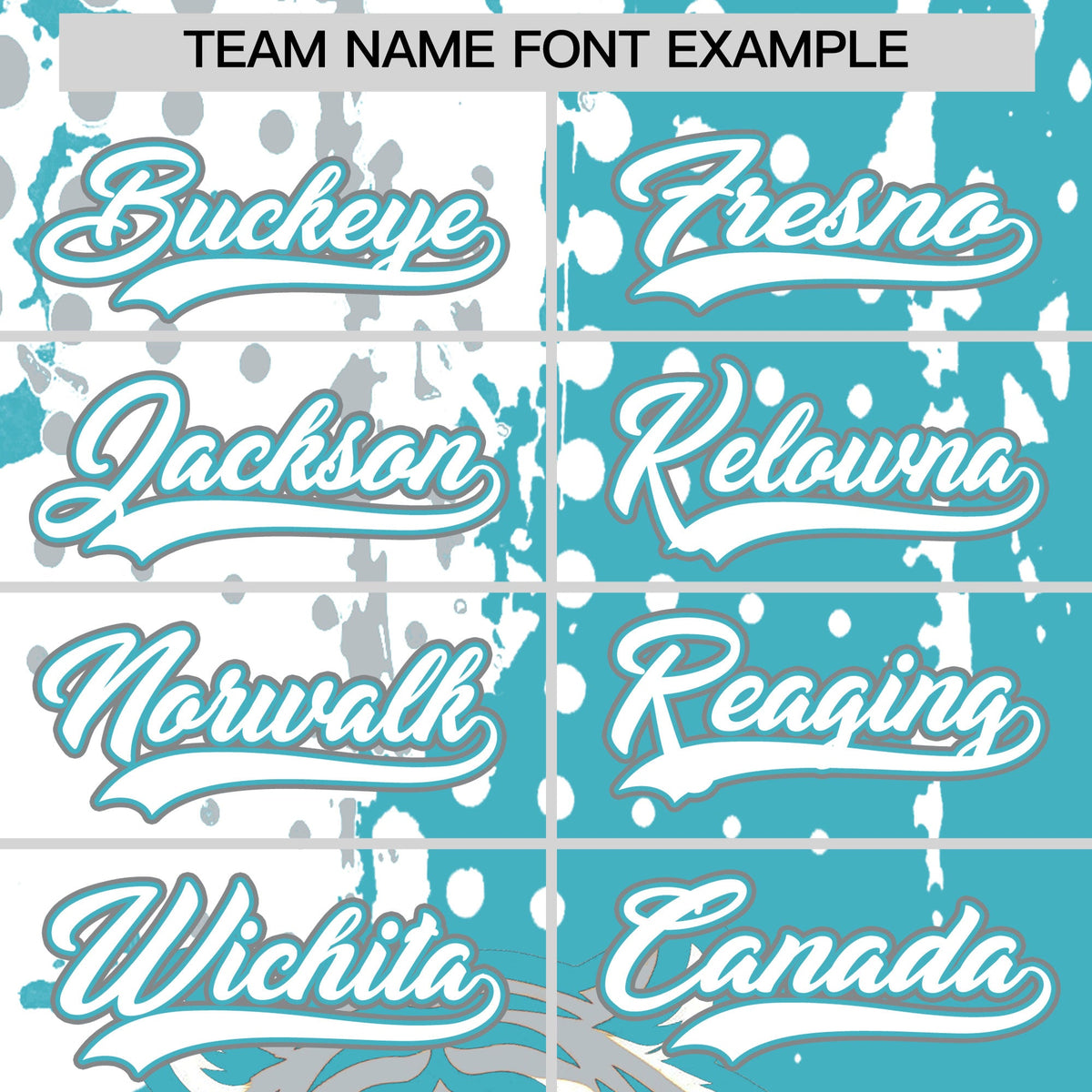 Custom Sky Blue Silver White Full-Snap Graffiti Pattern Tiger Graffiti Jersey Baseball Jersey| KXKSHOP