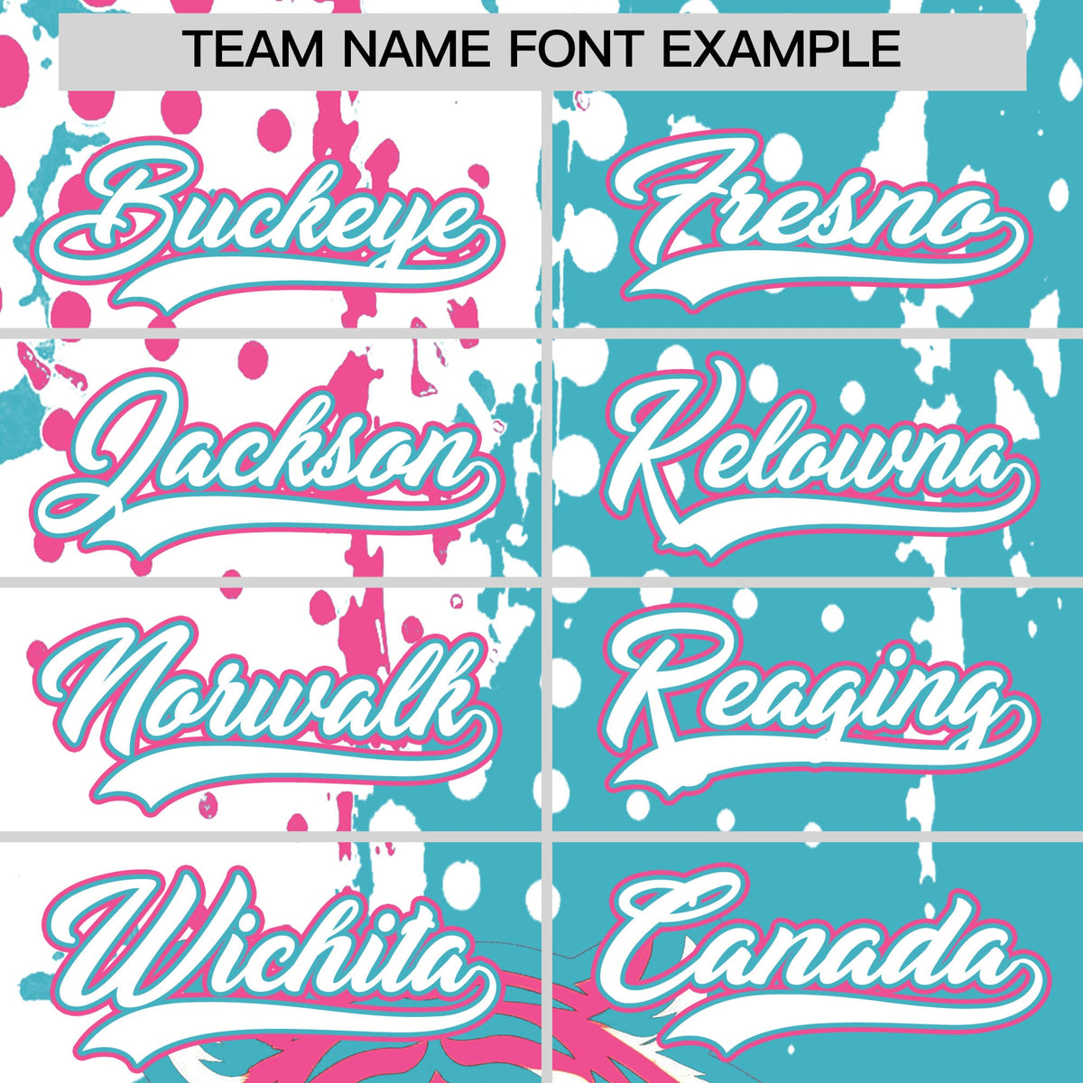 Custom Sky Blue White Pink Full-Snap Graffiti Pattern Tiger Graffiti Jersey Baseball Jersey| KXKSHOP
