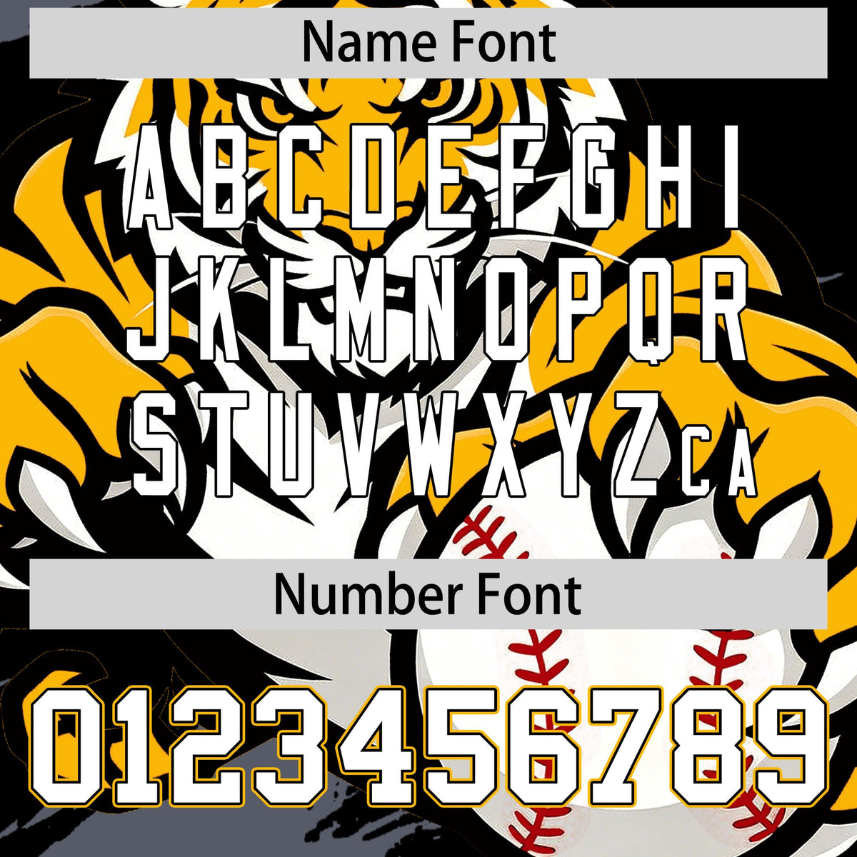 Custom Black Gold Gray Full-Snap Graffiti Pattern Tiger Graffiti Jersey Baseball Jersey| KXKSHOP