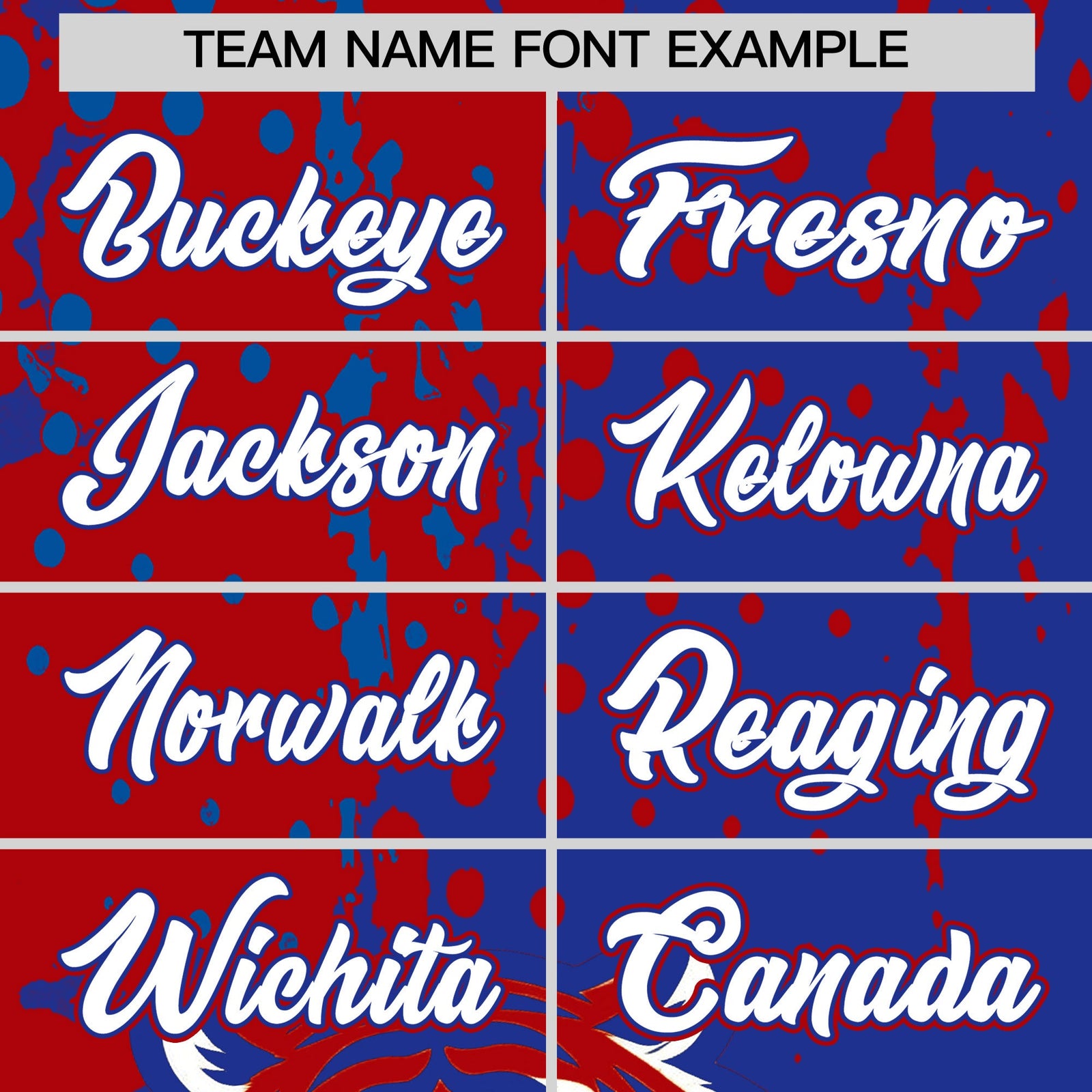 Custom Royal Blue Red Royal Full-Snap Graffiti Pattern Tiger Graffiti Jersey Baseball Jersey| KXKSHOP