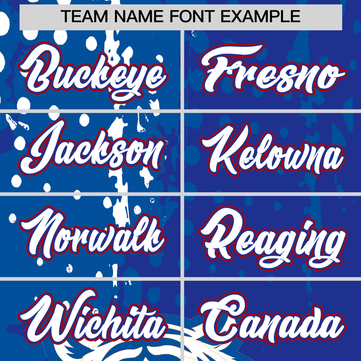 Custom Royal Blue White Royal Full-Snap Graffiti Pattern Tiger Graffiti Jersey Baseball Jersey| KXKSHOP