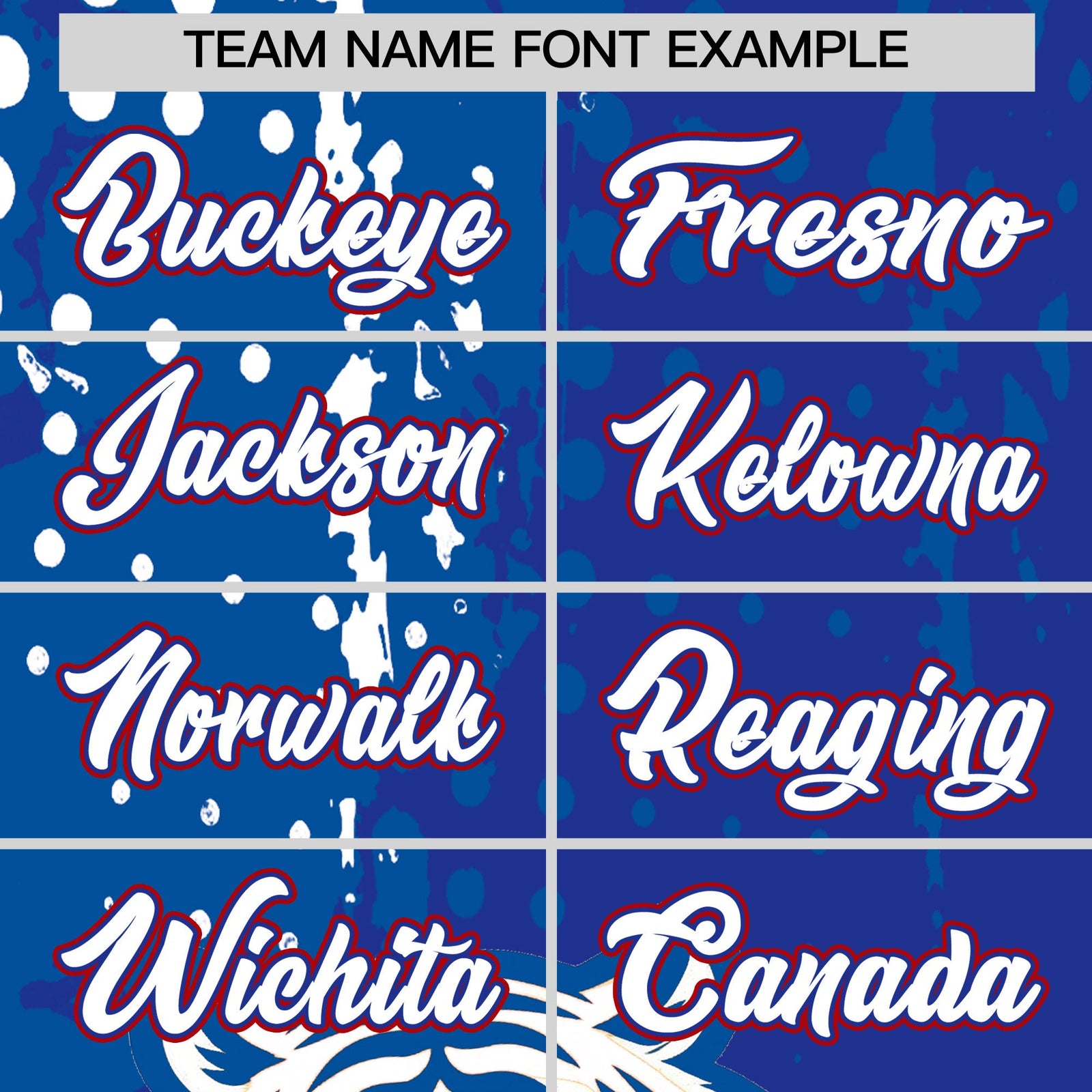 Custom Royal Blue White Royal Full-Snap Graffiti Pattern Tiger Graffiti Jersey Baseball Jersey| KXKSHOP