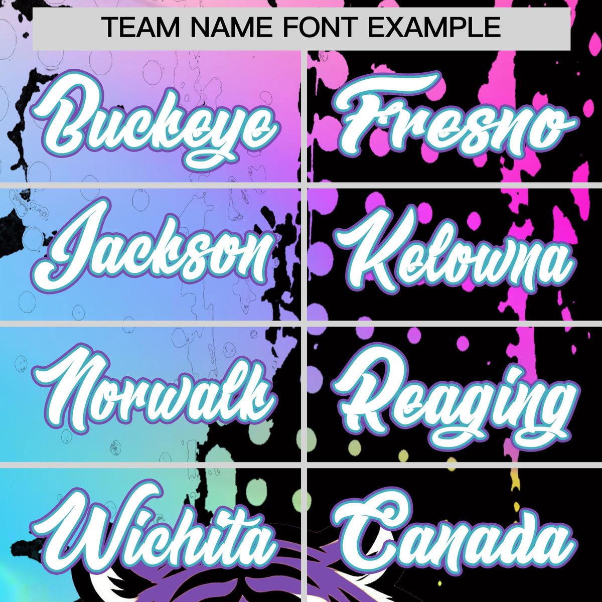 Custom Black White Sky Blue Full-Snap Graffiti Pattern Tiger Graffiti Jersey Baseball Jersey| KXKSHOP