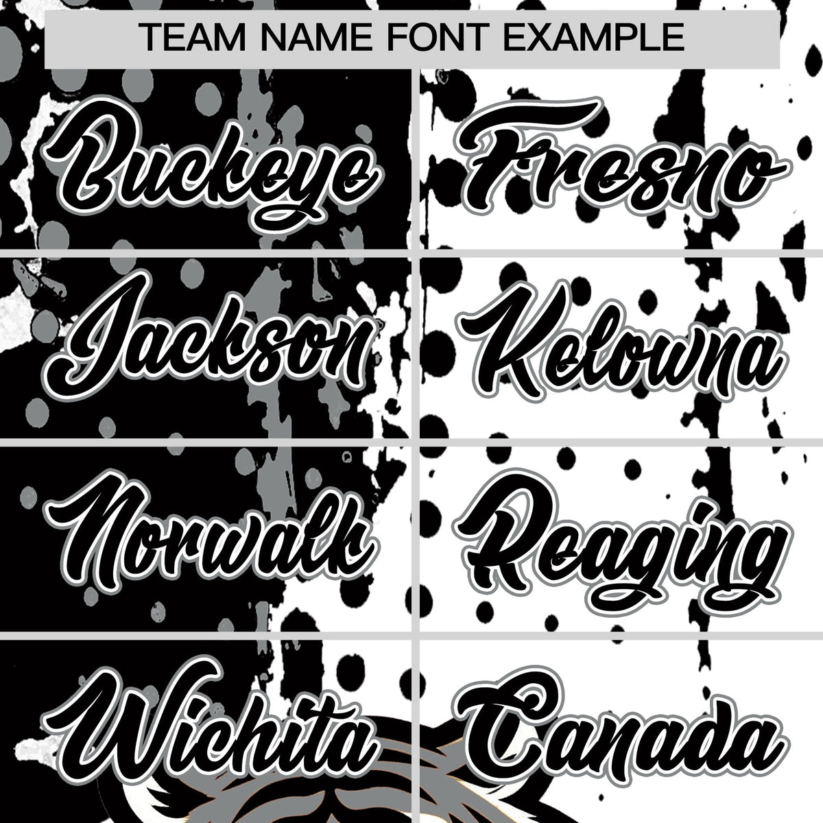 Custom White Black Gray Full-Snap Graffiti Pattern Tiger Graffiti Jersey Baseball Jersey| KXKSHOP