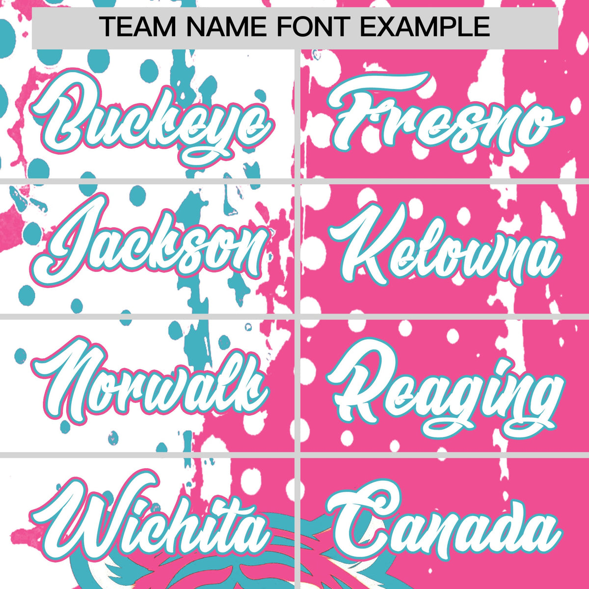 Custom Pink White Sky Blue Full-Snap Graffiti Pattern Tiger Graffiti Jersey Baseball Jersey| KXKSHOP