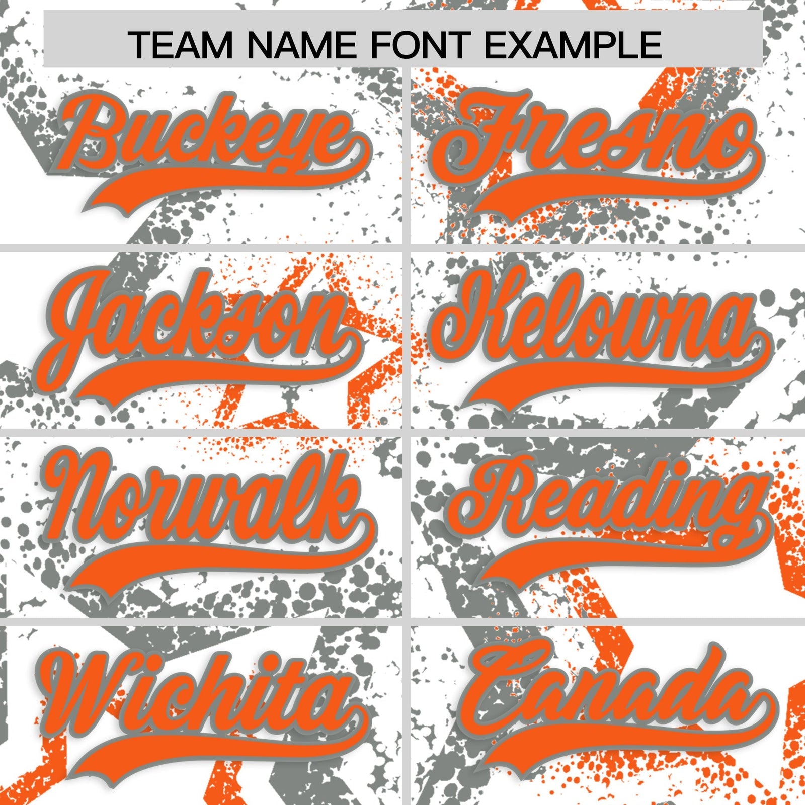 Custom White Orange Star-Shaped Ink Texture Graffiti Pattern Baseball Jersey | Sublimation Printed & Stitched,Add Name and Numbern,Perfect for Parties,Perfect for Training | KXKSHOP