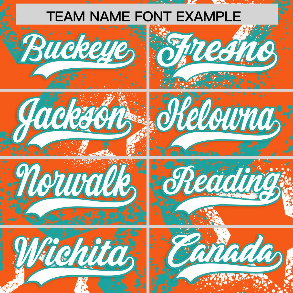 Custom Orange White Aqua Star-Shaped Ink Texture Graffiti Pattern Baseball Jersey | Sublimation Printed &amp; Stitched,Add Name and Numbern,Perfect for Parties,Perfect for Training | KXKSHOP