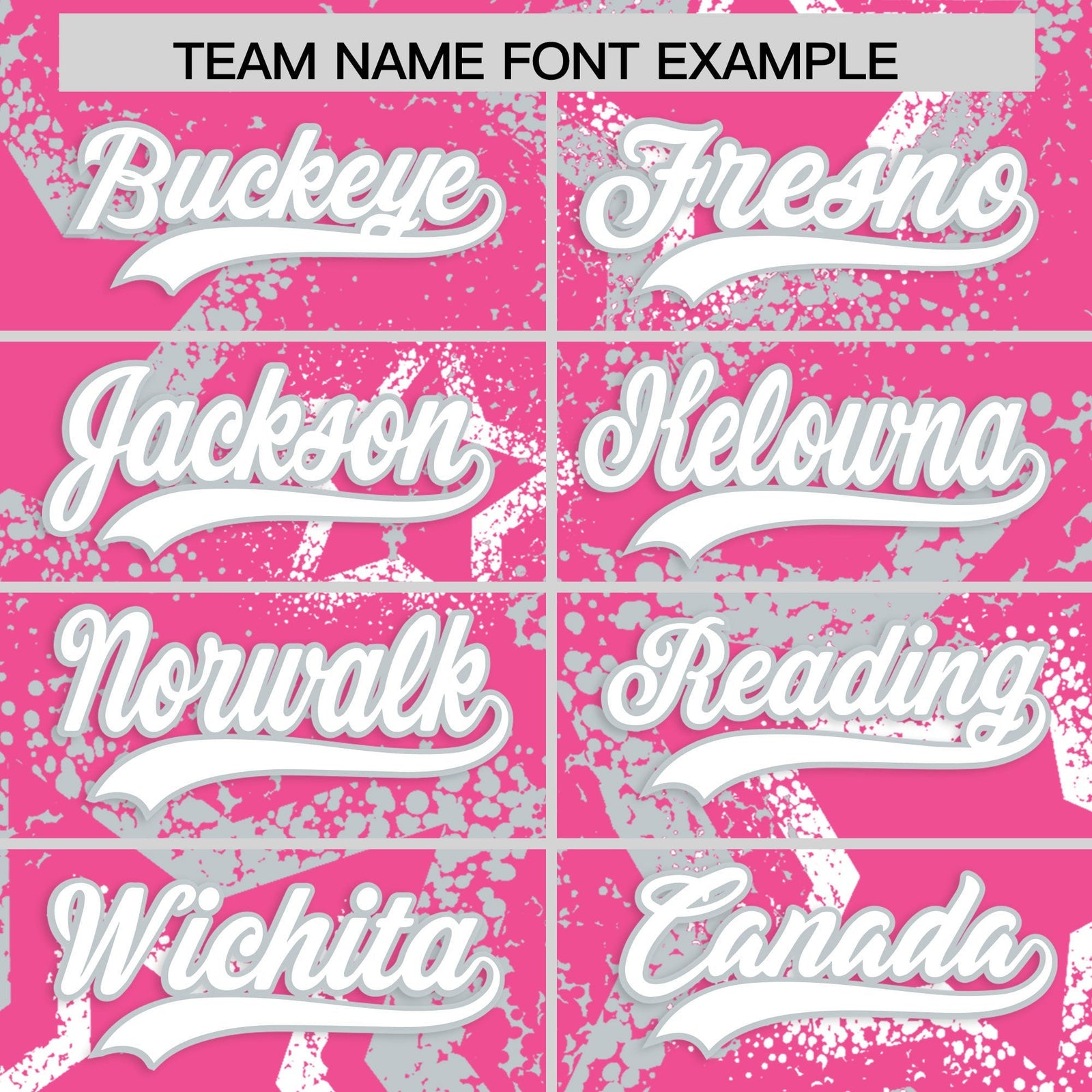 Custom Pink White Silver Star-Shaped Ink Texture Graffiti Pattern Baseball Jersey | Sublimation Printed & Stitched,Add Name and Numbern,Perfect for Parties,Perfect for Training | KXKSHOP