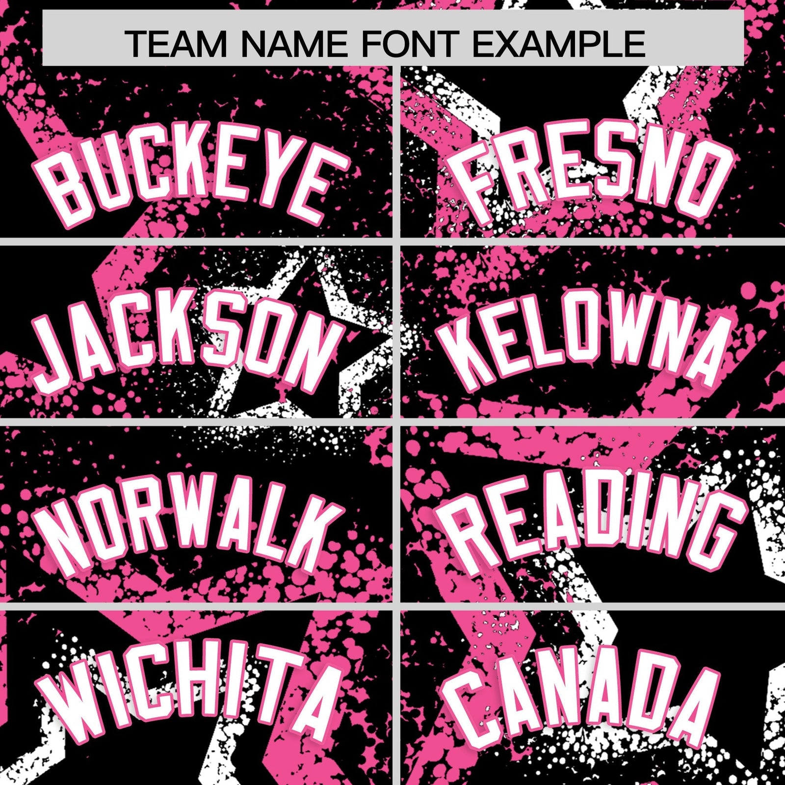 Custom Black White Pink Star-Shaped Ink Texture Graffiti Pattern Baseball Jersey | Sublimation Printed & Stitched,Add Name and Numbern,Perfect for Parties,Perfect for Training | KXKSHOP