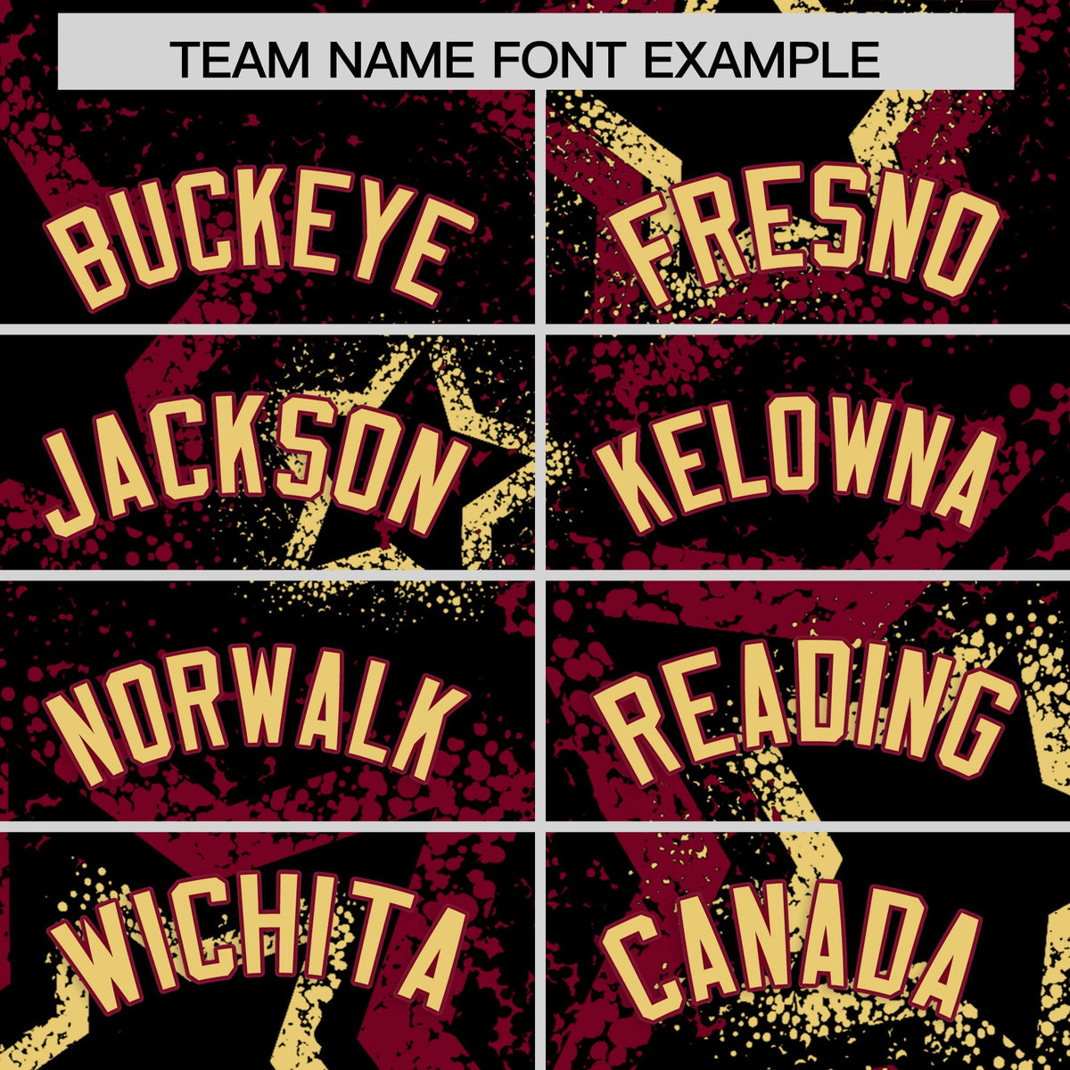Custom Black Khaki Crimson Star-Shaped Ink Texture Graffiti Pattern Baseball Jersey | Sublimation Printed &amp; Stitched,Add Name and Numbern,Perfect for Parties,Perfect for Training | KXKSHOP