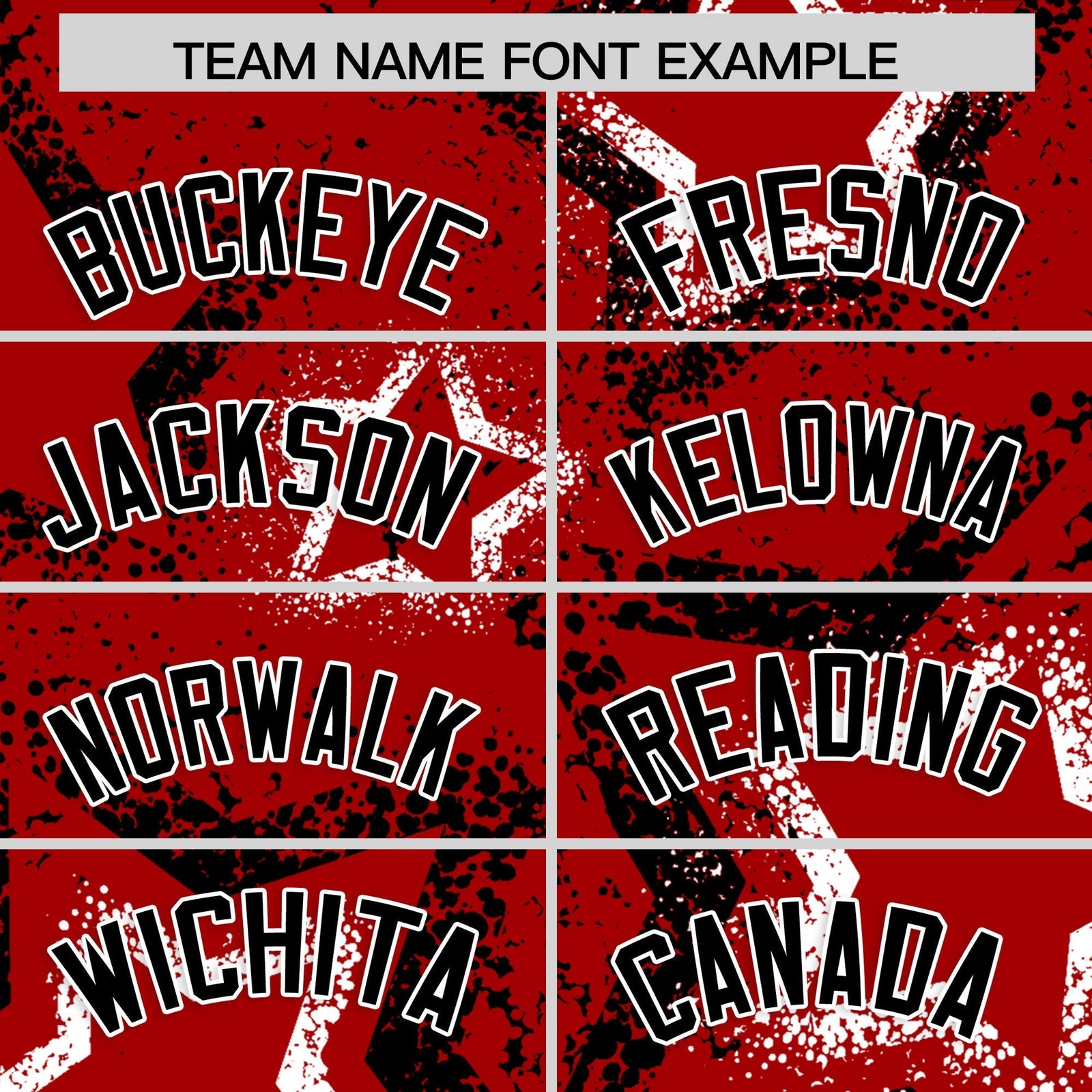 Custom Red White Black Star-Shaped Ink Texture Graffiti Pattern Baseball Jersey | Sublimation Printed & Stitched,Add Name and Numbern,Perfect for Parties,Perfect for Training | KXKSHOP