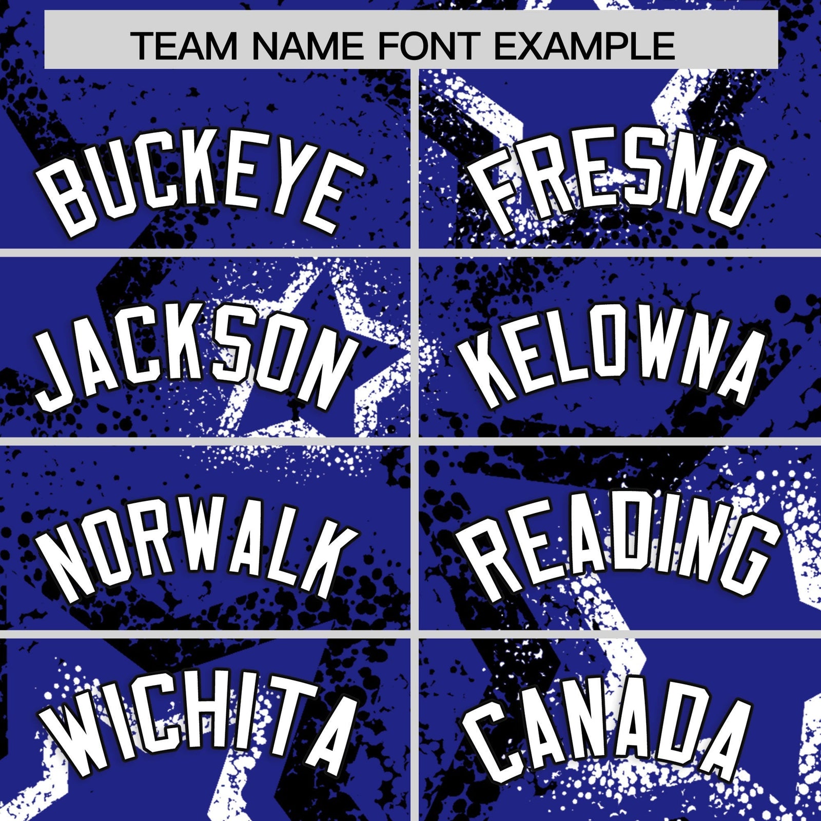 Custom Royal Blue Black White Star-Shaped Ink Texture Graffiti Pattern Baseball Jersey | Sublimation Printed & Stitched,Add Name and Numbern,Perfect for Parties,Perfect for Training | KXKSHOP