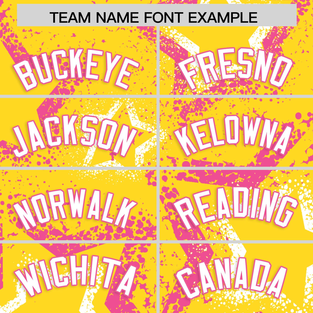 Custom Gold White Pink Star-Shaped Ink Texture Graffiti Pattern Baseball Jersey | Sublimation Printed &amp; Stitched,Add Name and Numbern,Perfect for Parties,Perfect for Training | KXKSHOP