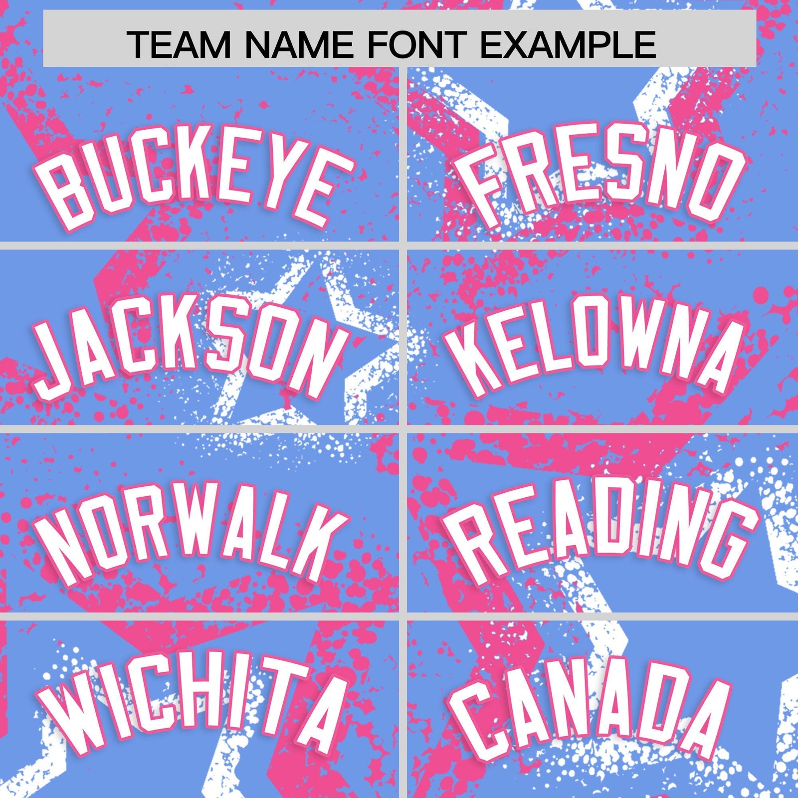Custom Light Blue White Pink Star-Shaped Ink Texture Graffiti Pattern Baseball Jersey | Sublimation Printed & Stitched,Add Name and Numbern,Perfect for Parties,Perfect for Training | KXKSHOP