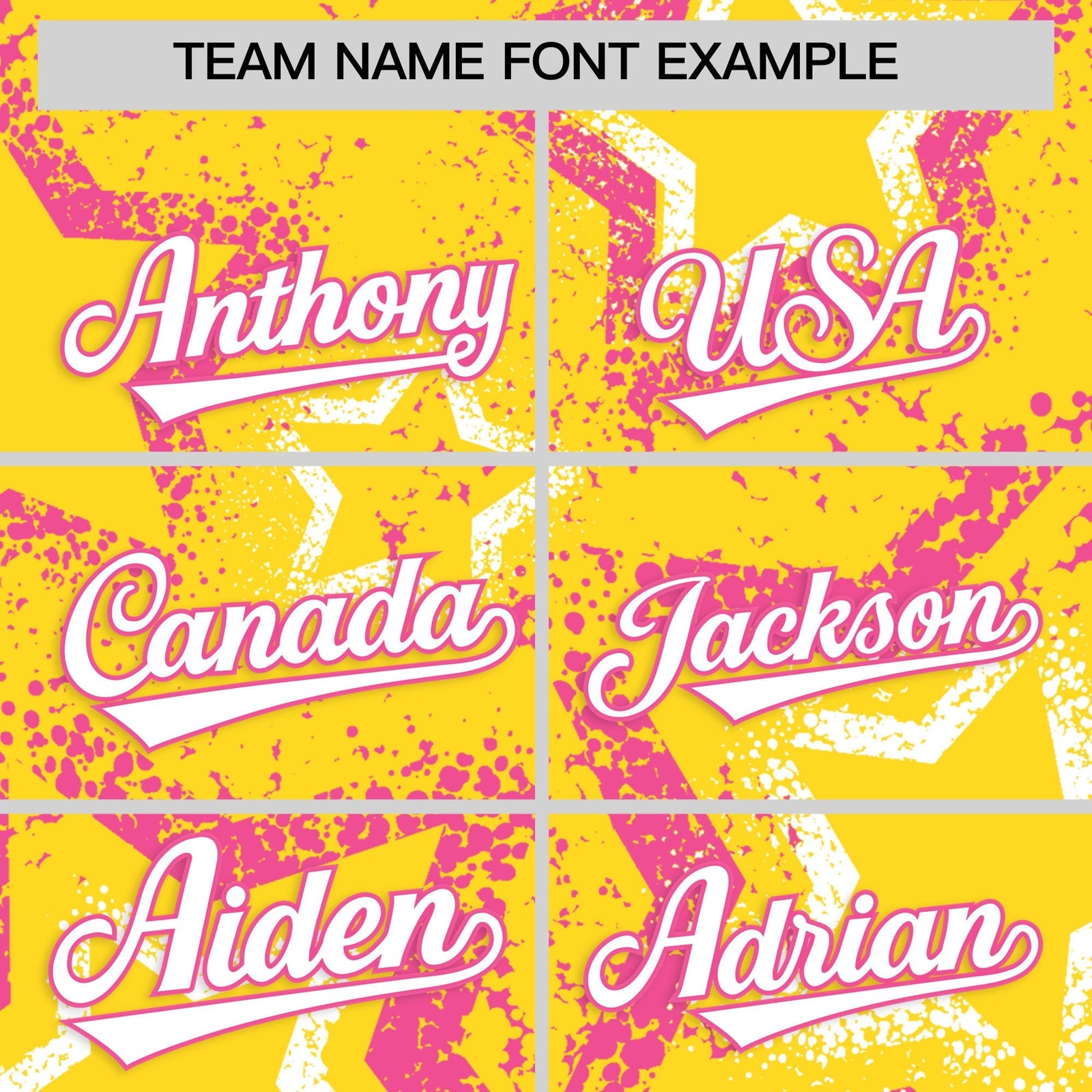 Custom Gold White Pink Star-Shaped Ink Texture Graffiti Pattern Baseball Jersey | Sublimation Printed & Stitched,Add Name and Numbern,Perfect for Parties,Perfect for Training | KXKSHOP