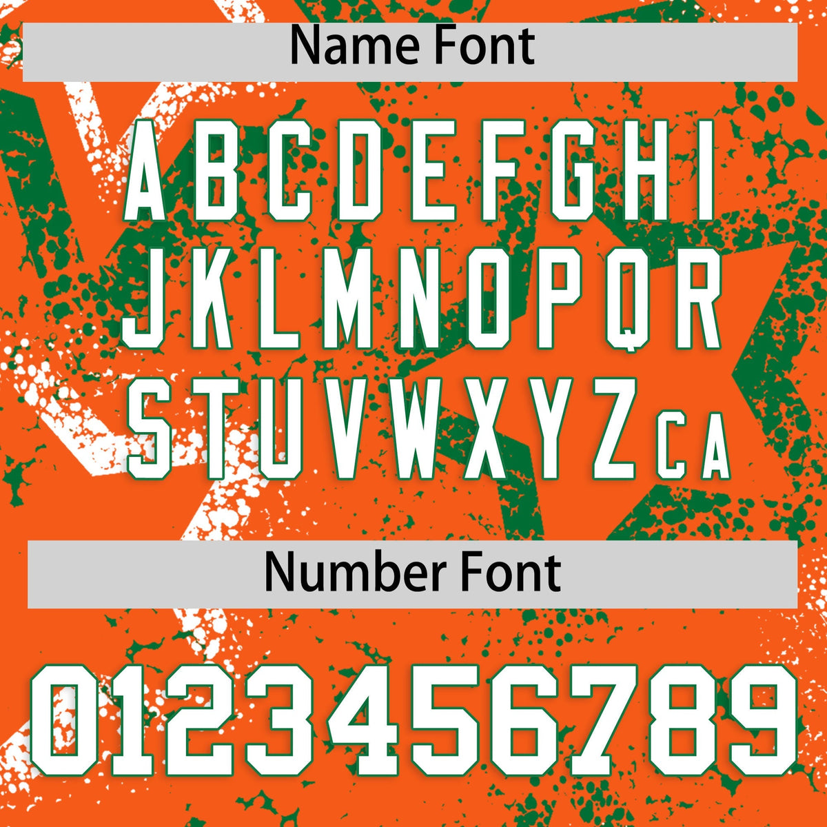 Custom Orange White Kelly Green Star-Shaped Ink Texture Graffiti Pattern Baseball Jersey | Sublimation Printed &amp; Stitched,Add Name and Numbern,Perfect for Parties,Perfect for Training | KXKSHOP