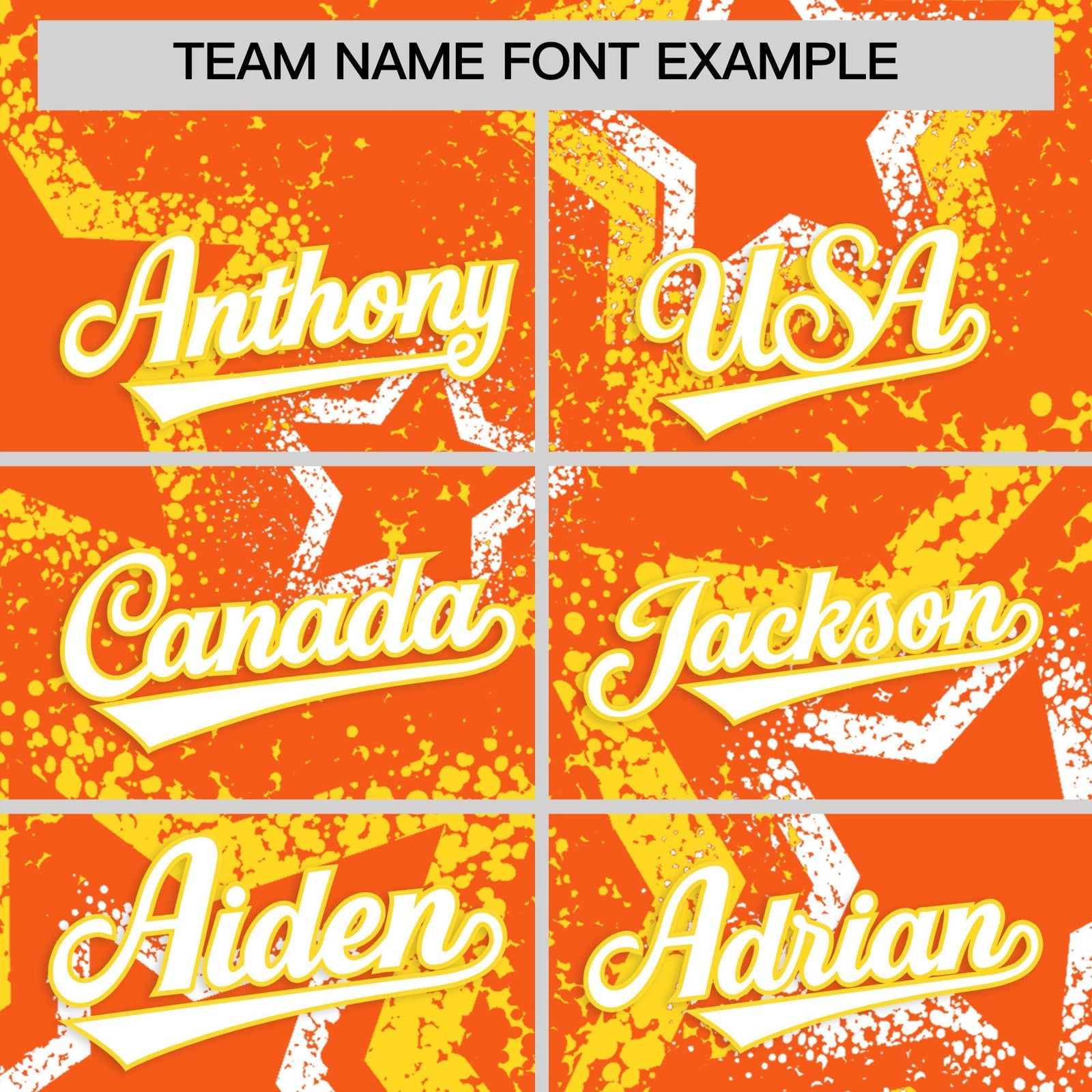 Custom Orange White Gold Star-Shaped Ink Texture Graffiti Pattern Baseball Jersey | Sublimation Printed & Stitched,Add Name and Numbern,Perfect for Parties,Perfect for Training | KXKSHOP
