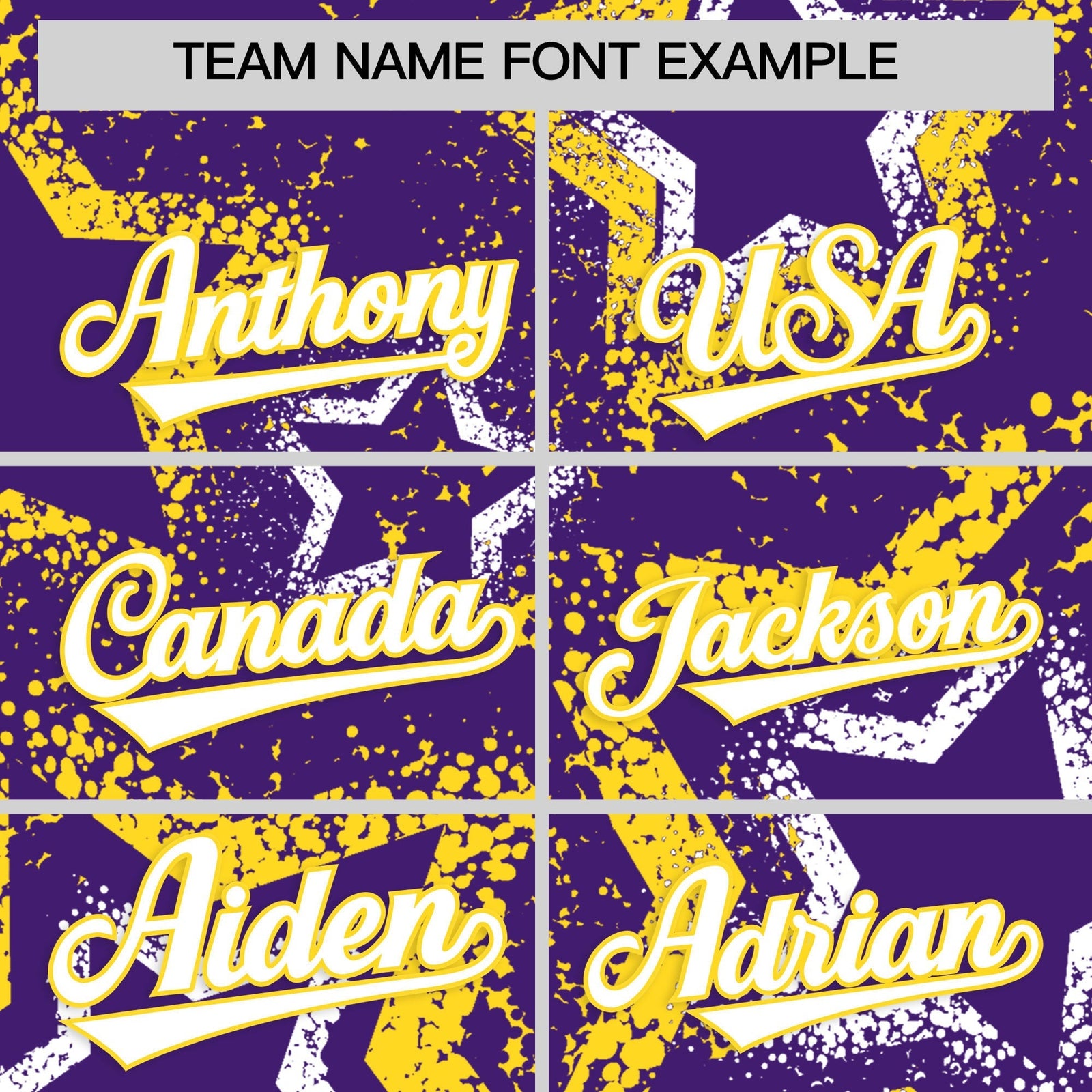 Custom Purple White Gold Star-Shaped Ink Texture Graffiti Pattern Baseball Jersey | Sublimation Printed & Stitched,Add Name and Numbern,Perfect for Parties,Perfect for Training | KXKSHOP