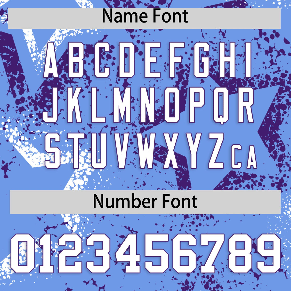 Custom Light Blue White Purple Star-Shaped Ink Texture Graffiti Pattern Baseball Jersey | Sublimation Printed &amp; Stitched,Add Name and Numbern,Perfect for Parties,Perfect for Training | KXKSHOP