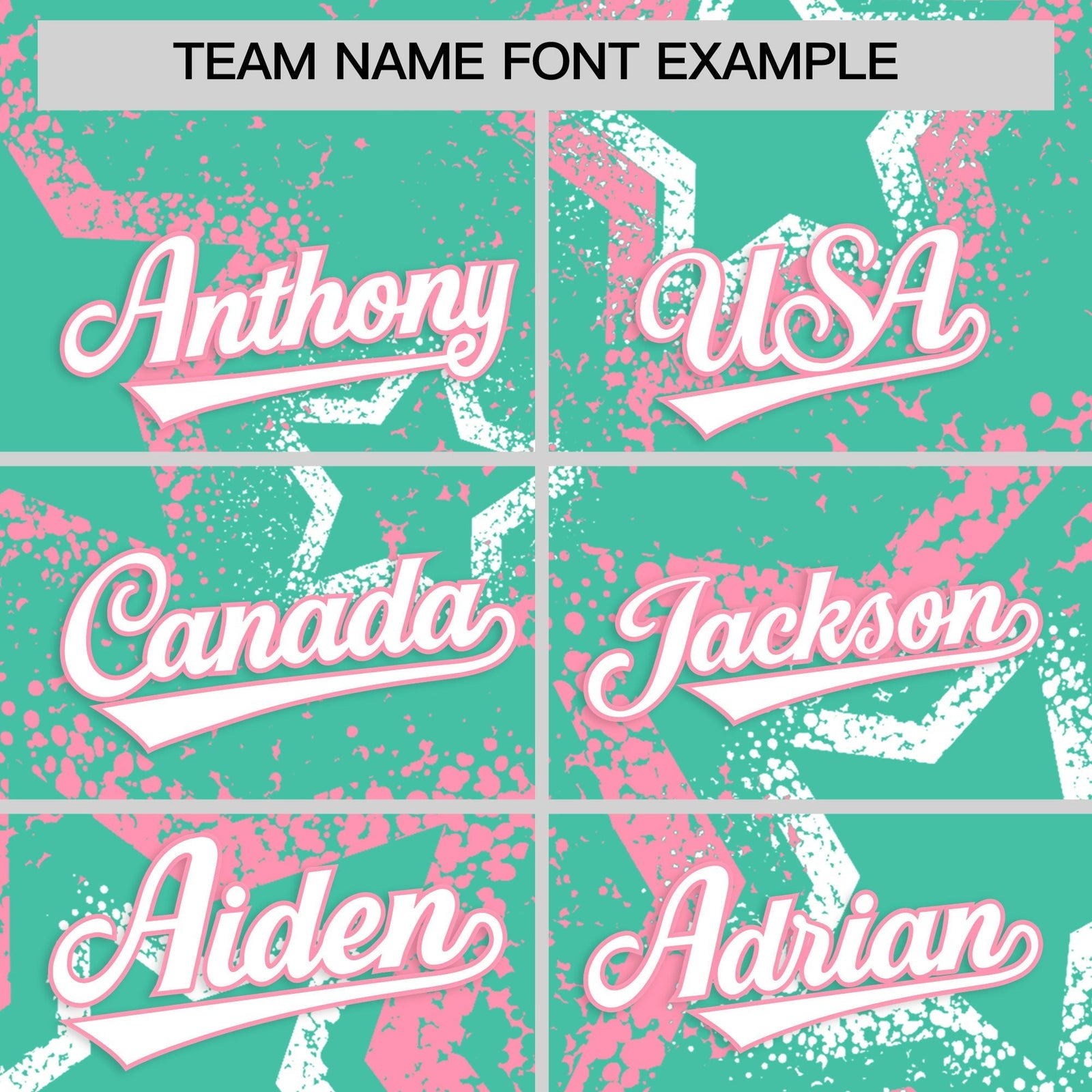 Custom Bright Green White Light Pink Star-Shaped Ink Texture Graffiti Pattern Baseball Jersey | Sublimation Printed & Stitched,Add Name and Numbern,Perfect for Parties,Perfect for Training | KXKSHOP