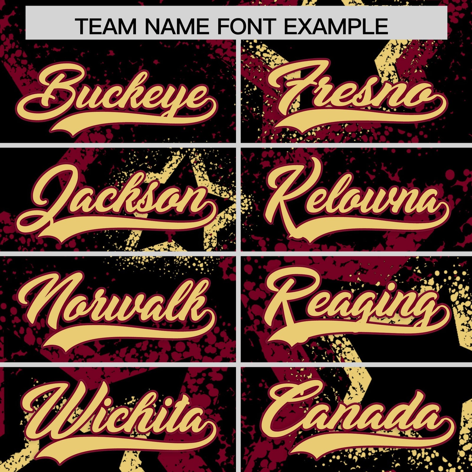Custom Black Khaki Crimson Star-Shaped Ink Texture Graffiti Pattern Baseball Jersey | Sublimation Printed & Stitched,Add Name and Numbern,Perfect for Parties,Perfect for Training | KXKSHOP