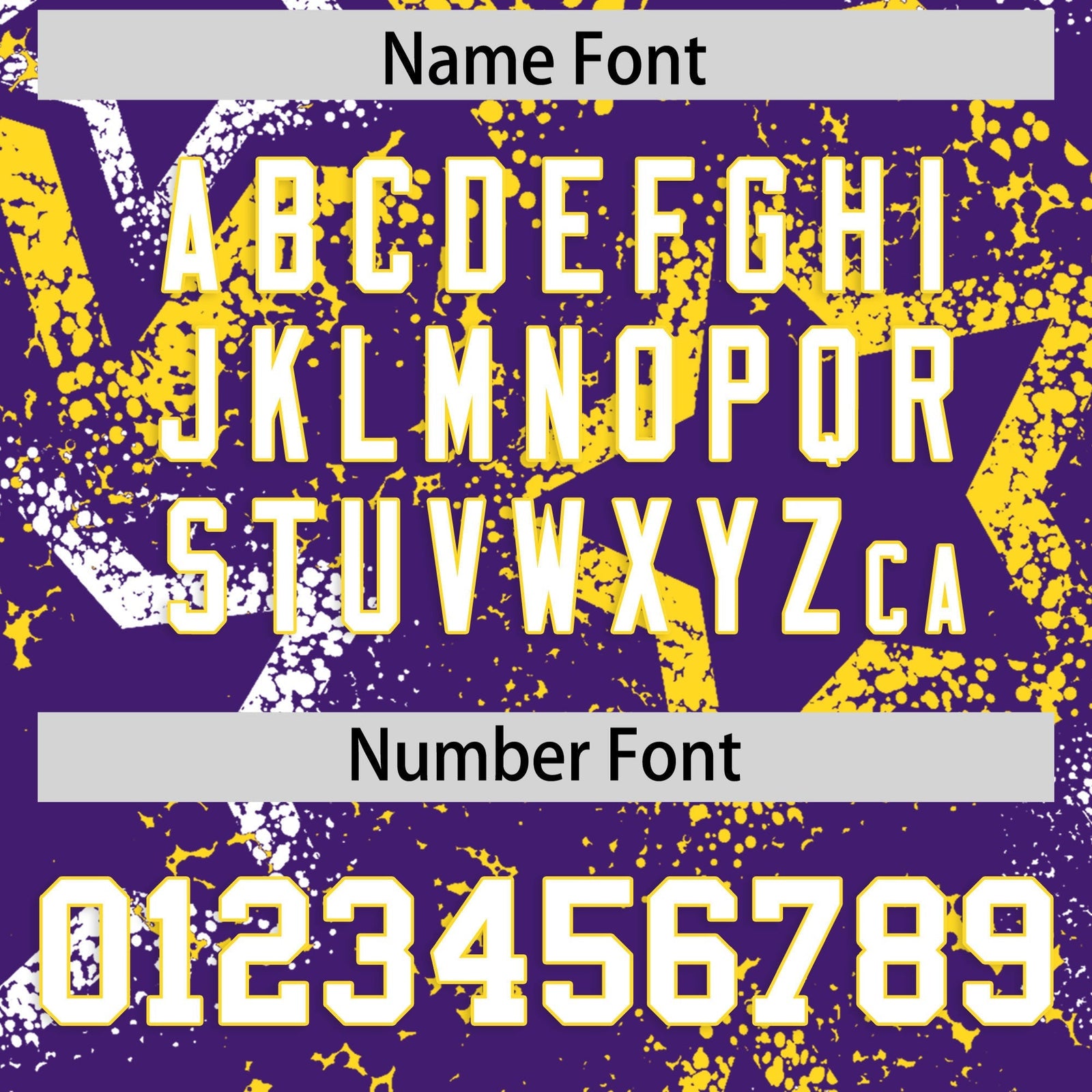 Custom Purple White Gold Star-Shaped Ink Texture Graffiti Pattern Baseball Jersey | Sublimation Printed & Stitched,Add Name and Numbern,Perfect for Parties,Perfect for Training | KXKSHOP