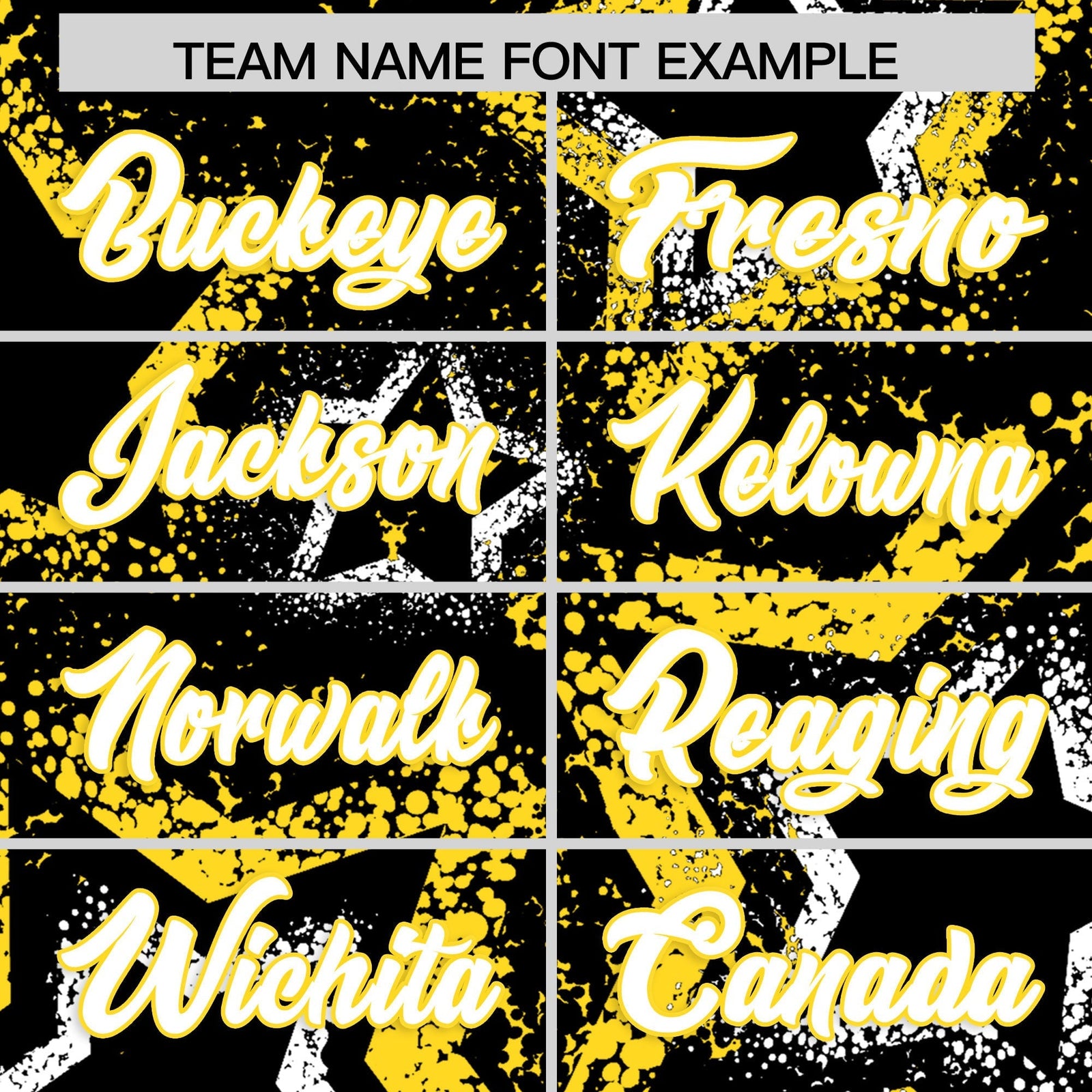 Custom Black White Gold Star-Shaped Ink Texture Graffiti Pattern Baseball Jersey | Sublimation Printed & Stitched,Add Name and Numbern,Perfect for Parties,Perfect for Training | KXKSHOP