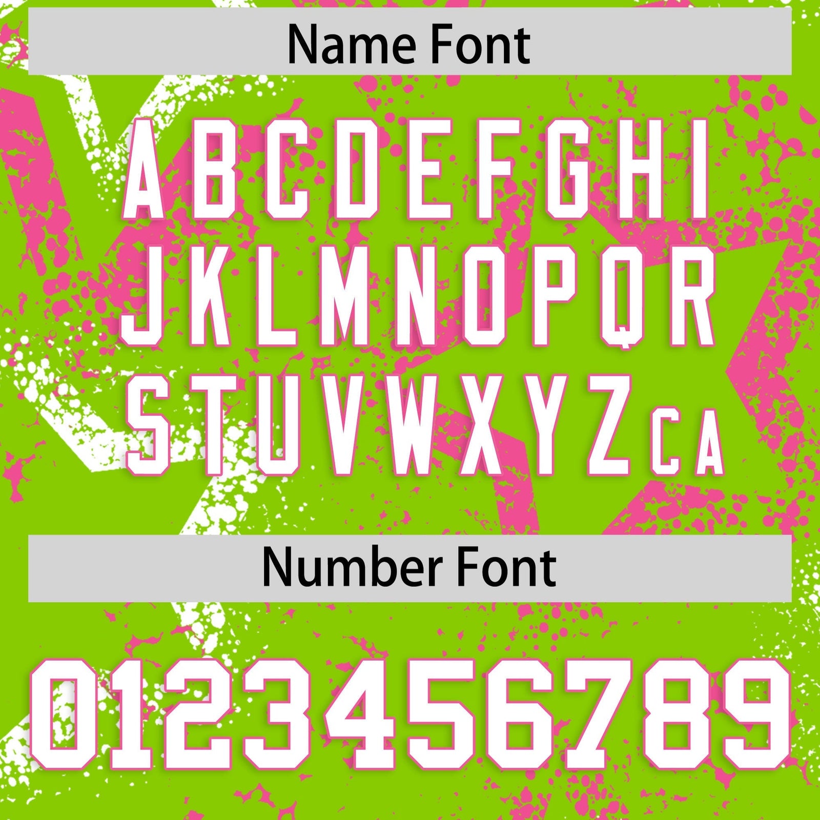Custom Neon Green Pink White Star-Shaped Ink Texture Graffiti Pattern Baseball Jersey | Sublimation Printed & Stitched,Add Name and Numbern,Perfect for Parties,Perfect for Training | KXKSHOP