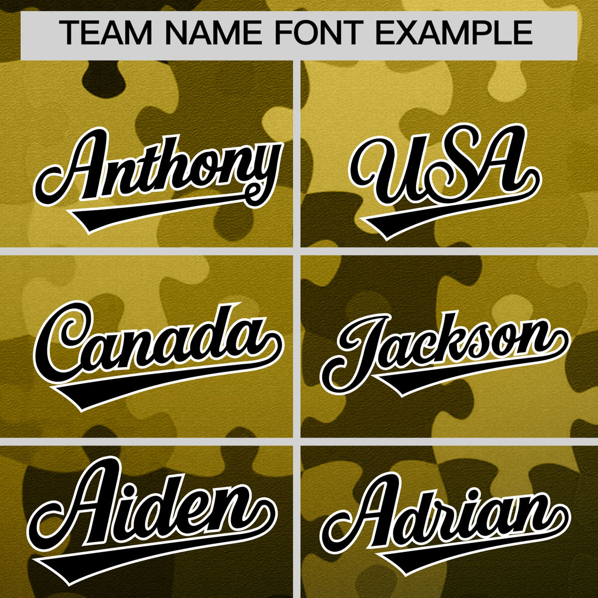 Custom Old Gold White Black Puzzle Elements Baseball Jersey | Sublimation Printed & Stitched,Add Name and Numbern,Perfect for Teams | KXKSHOP