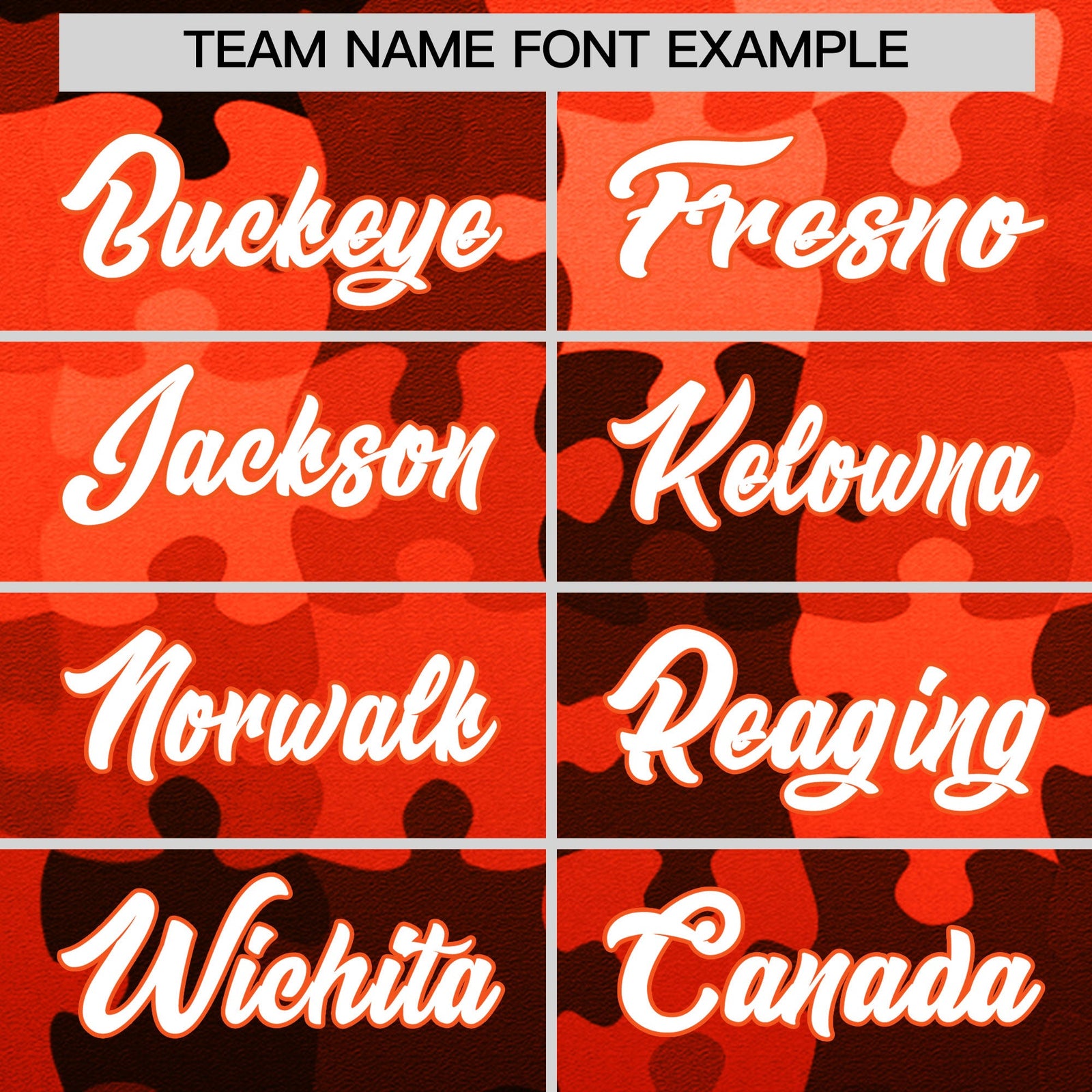 Custom White Orange Puzzle Elements Baseball Jersey | Sublimation Printed & Stitched,Add Name and Numbern,Perfect for Teams | KXKSHOP