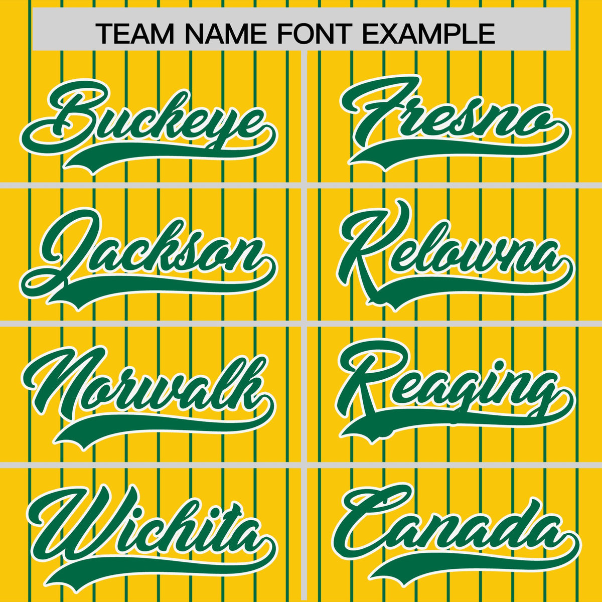 Custom Gold Kelly Green Pinstripe Personalized Two-Tone Authentic Baseball Jersey