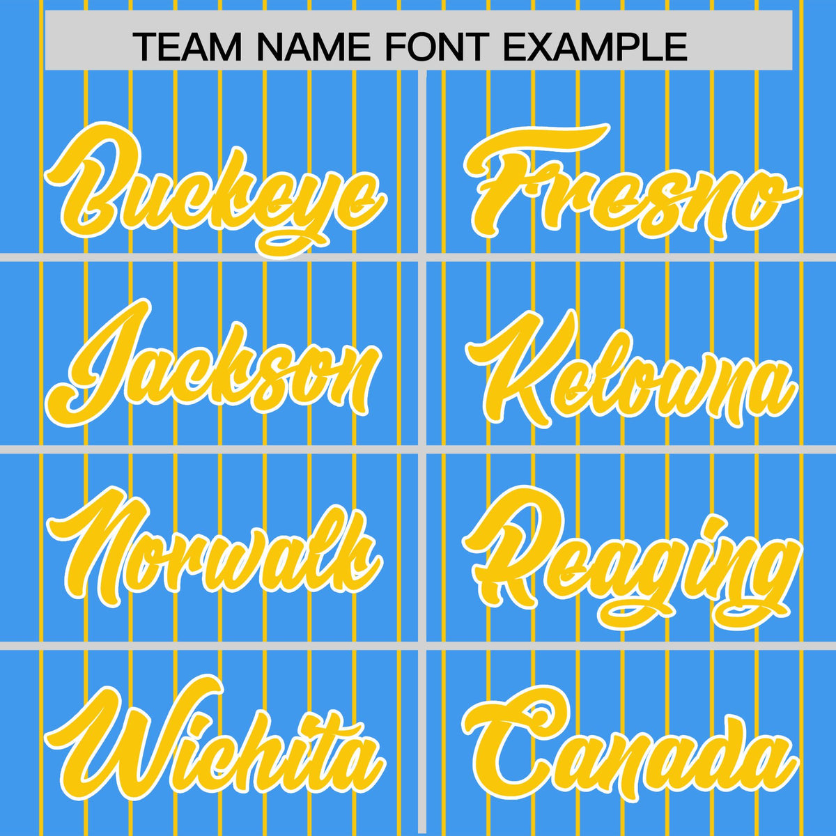 Custom Powder Blue Gold Pinstripe Personalized Two-Tone Authentic Baseball Jersey